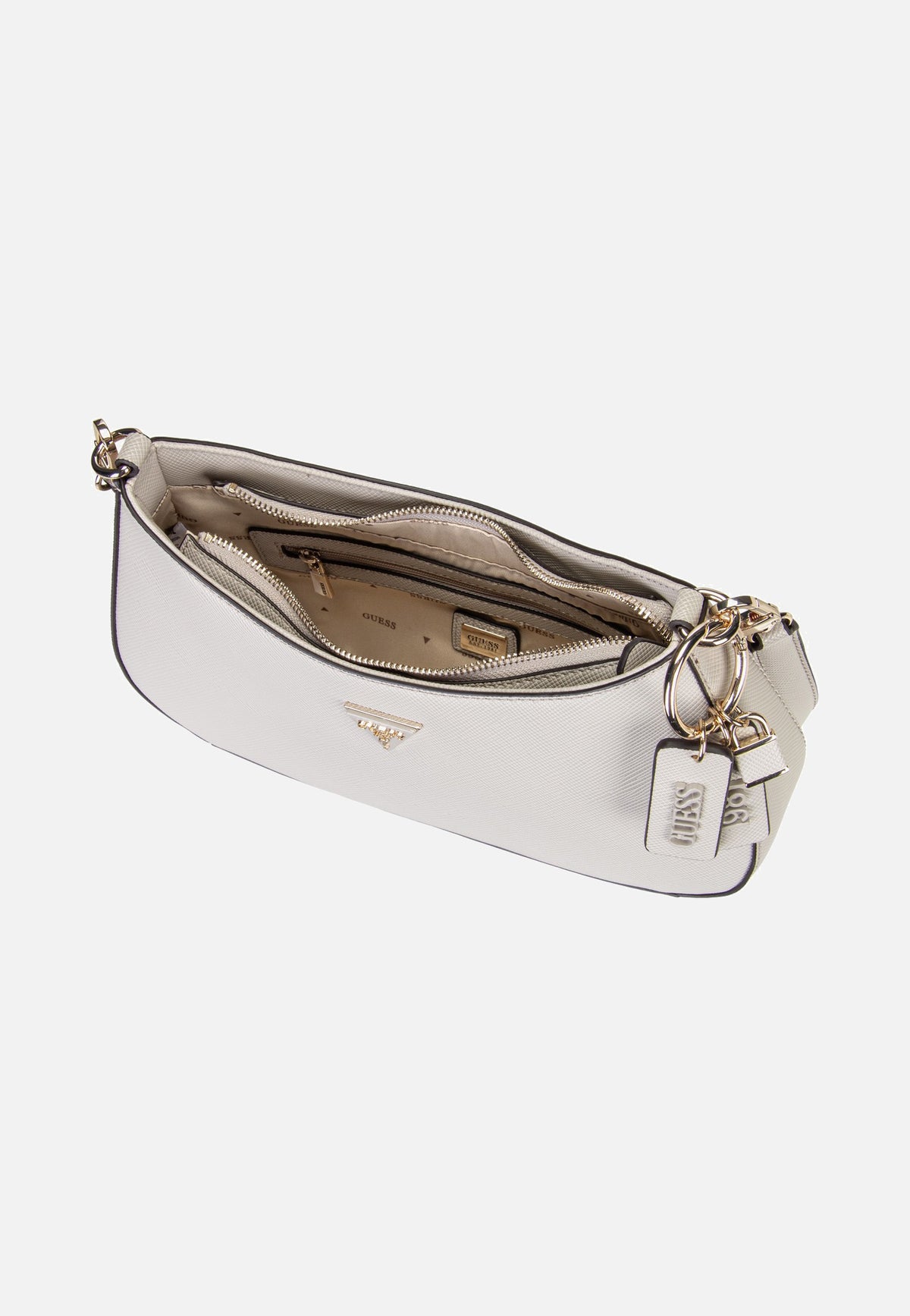 Guess Noelle II Top Zip Saffiano 72180 Taupe Abendtasche