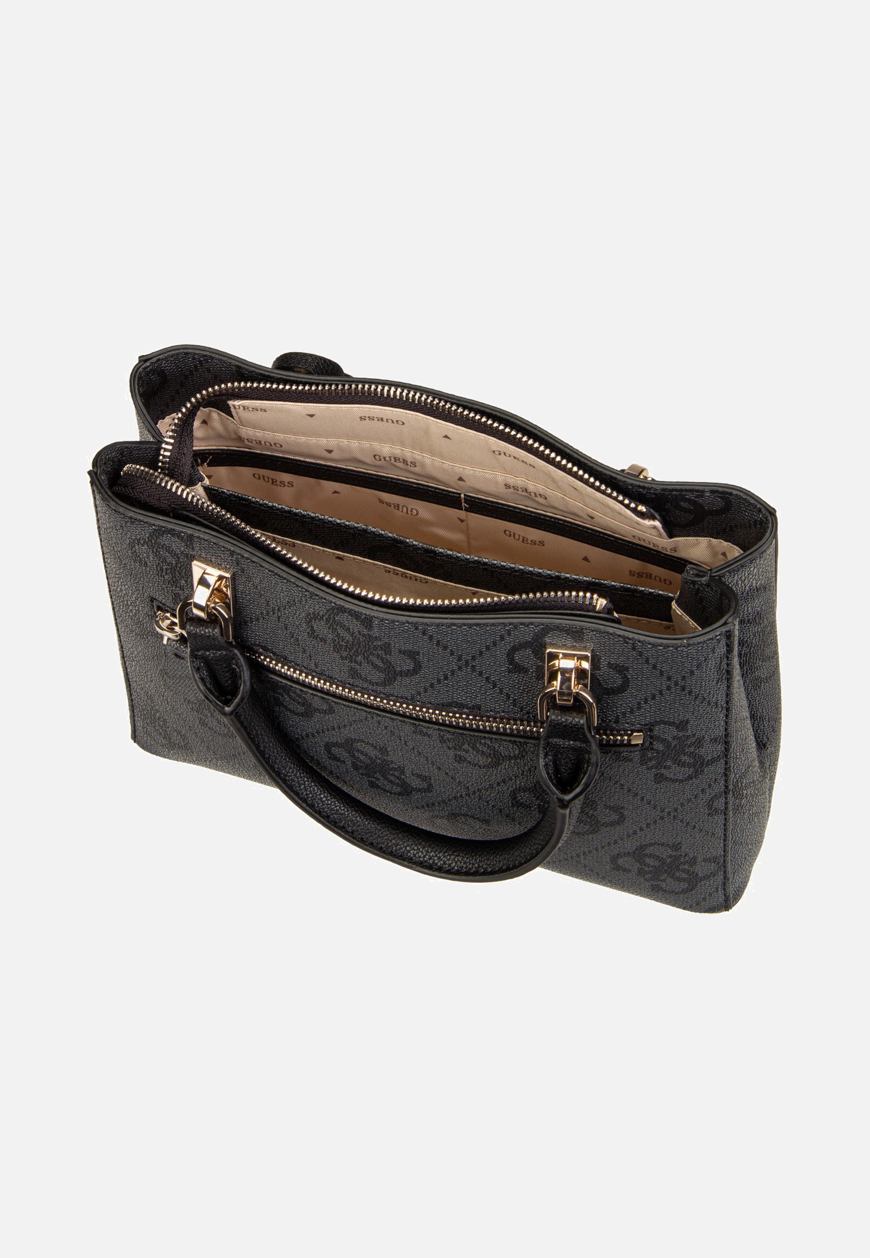 Guess Noelle II Sml Multi Comp Coal Logo Satchel