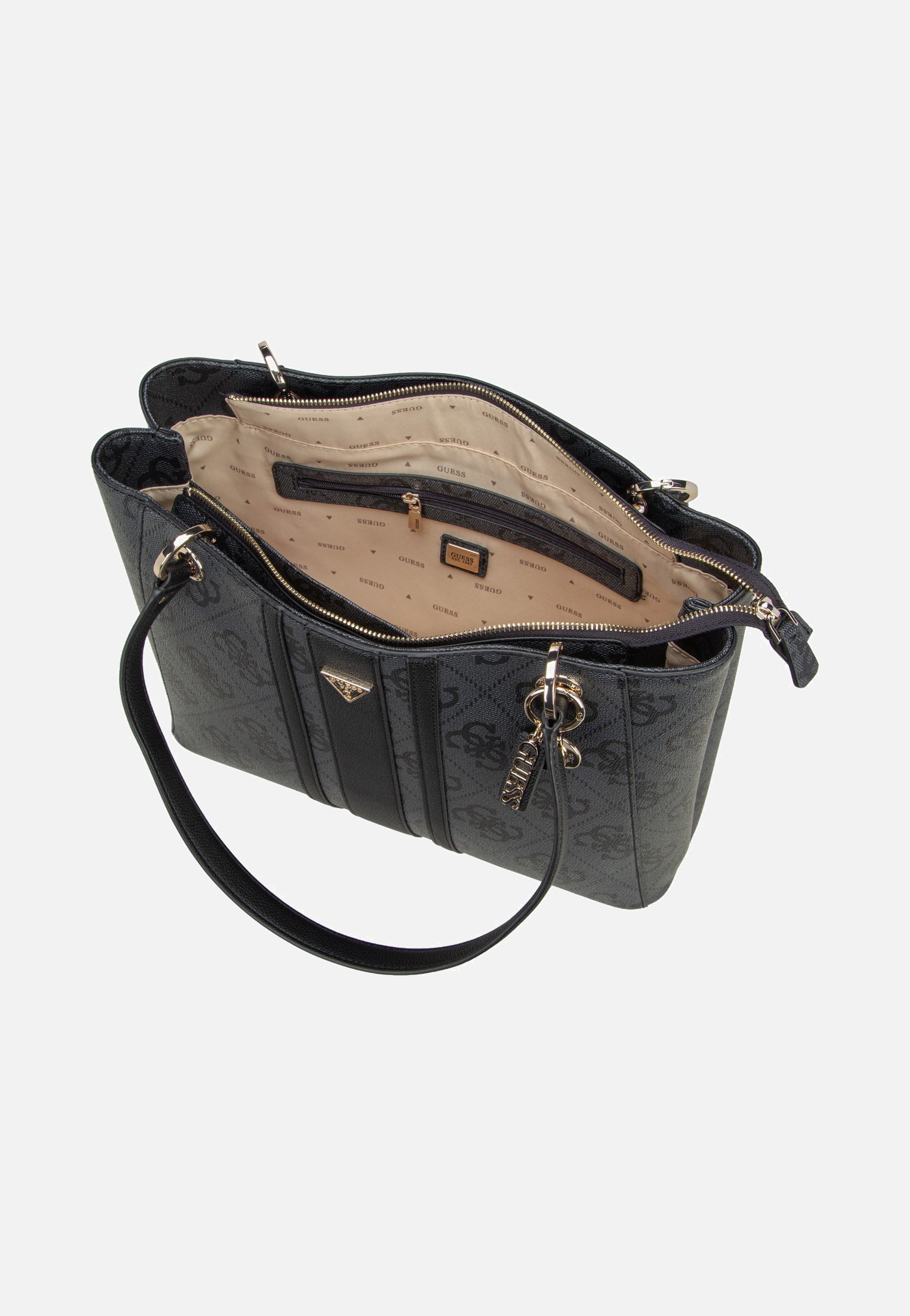 Guess Noelle II TO 72250 Coal Logo Tote Bag