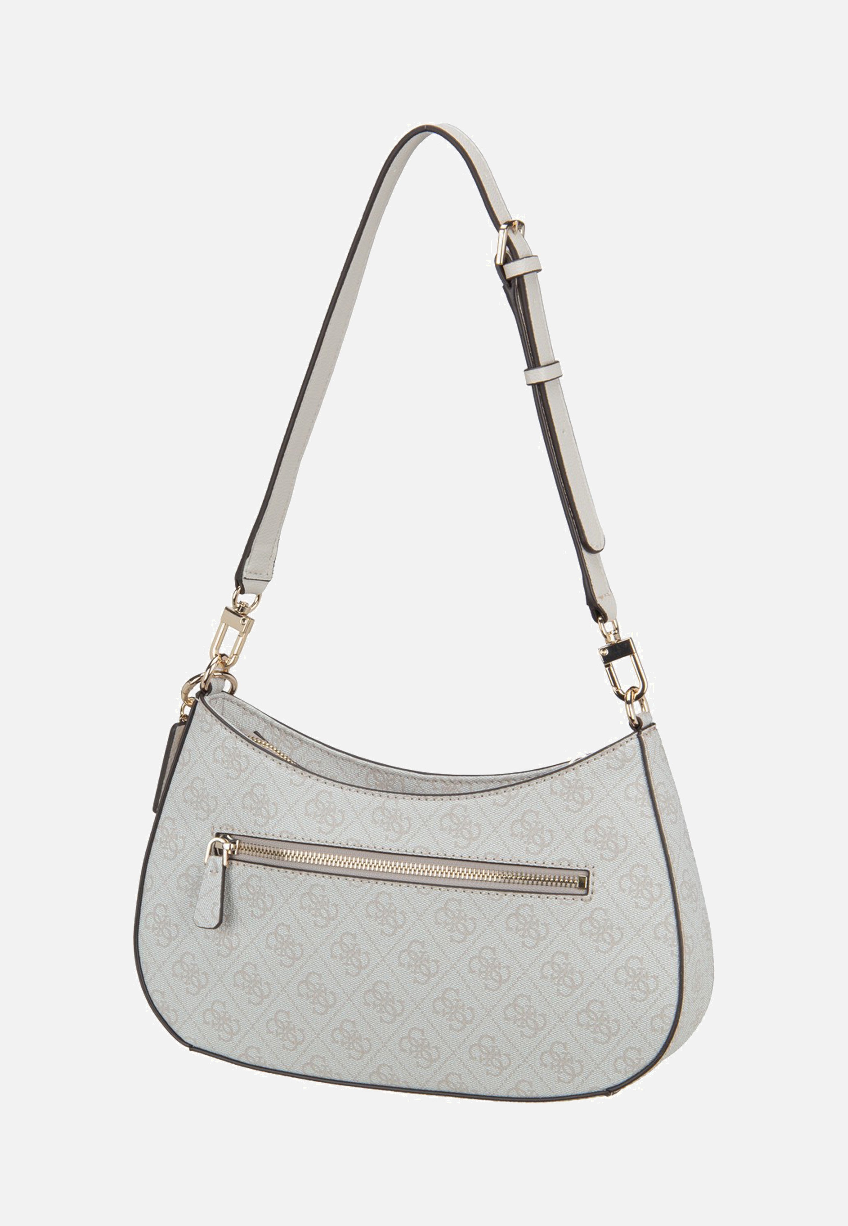 Guess Noelle II Top Zip SHB 72180 Bone Logo Evening Bag