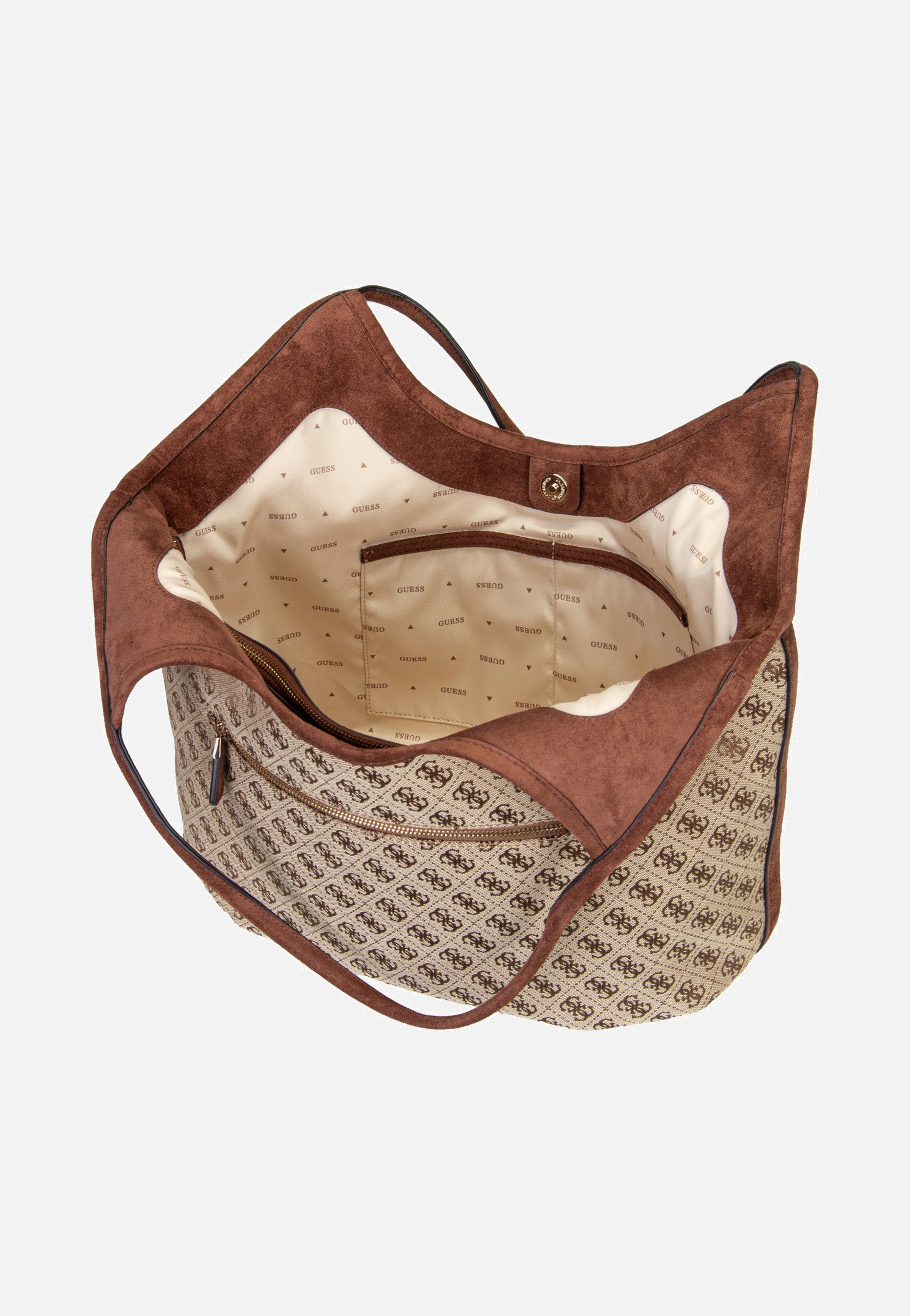 Guess Samantha Girlfriend 13230 Latte Logo/Brown Shopper