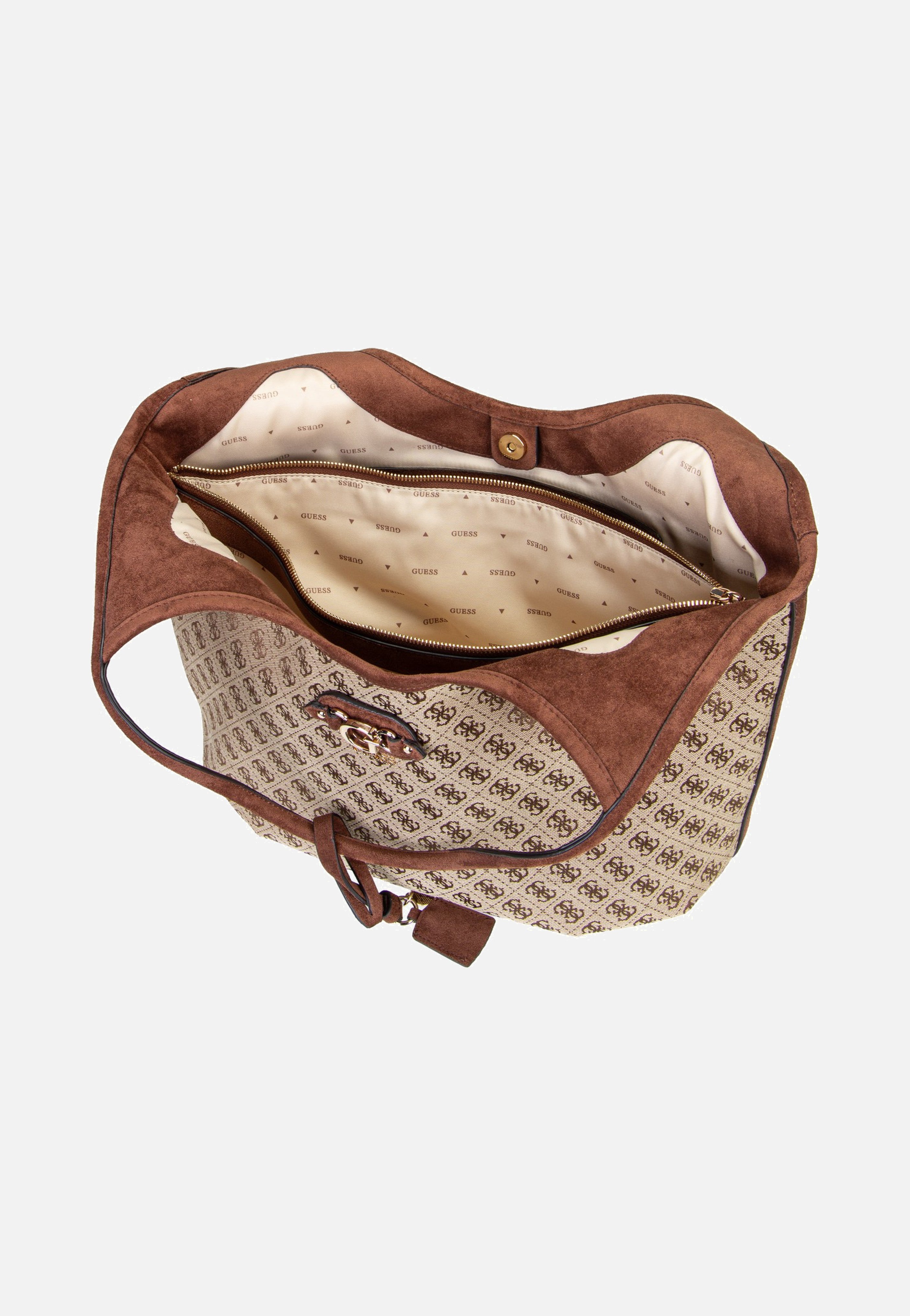 Guess Samantha Girlfriend 13230 Latte Logo/Brown Shopper