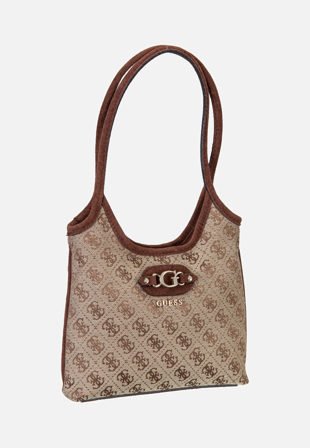 Guess Samantha Mini 13750 Latte Logo/Brown Schultertasche