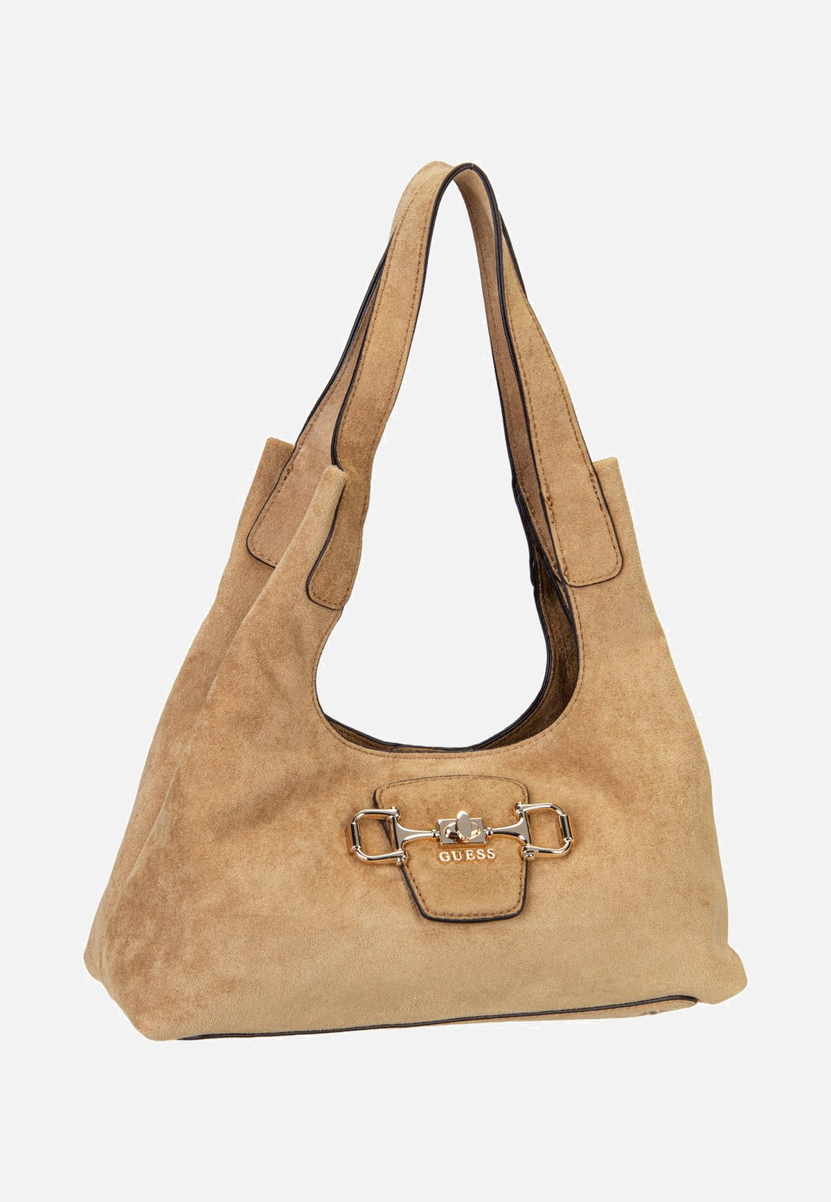 Guess Sunset Small Suede 14010 Tan Schultertasche