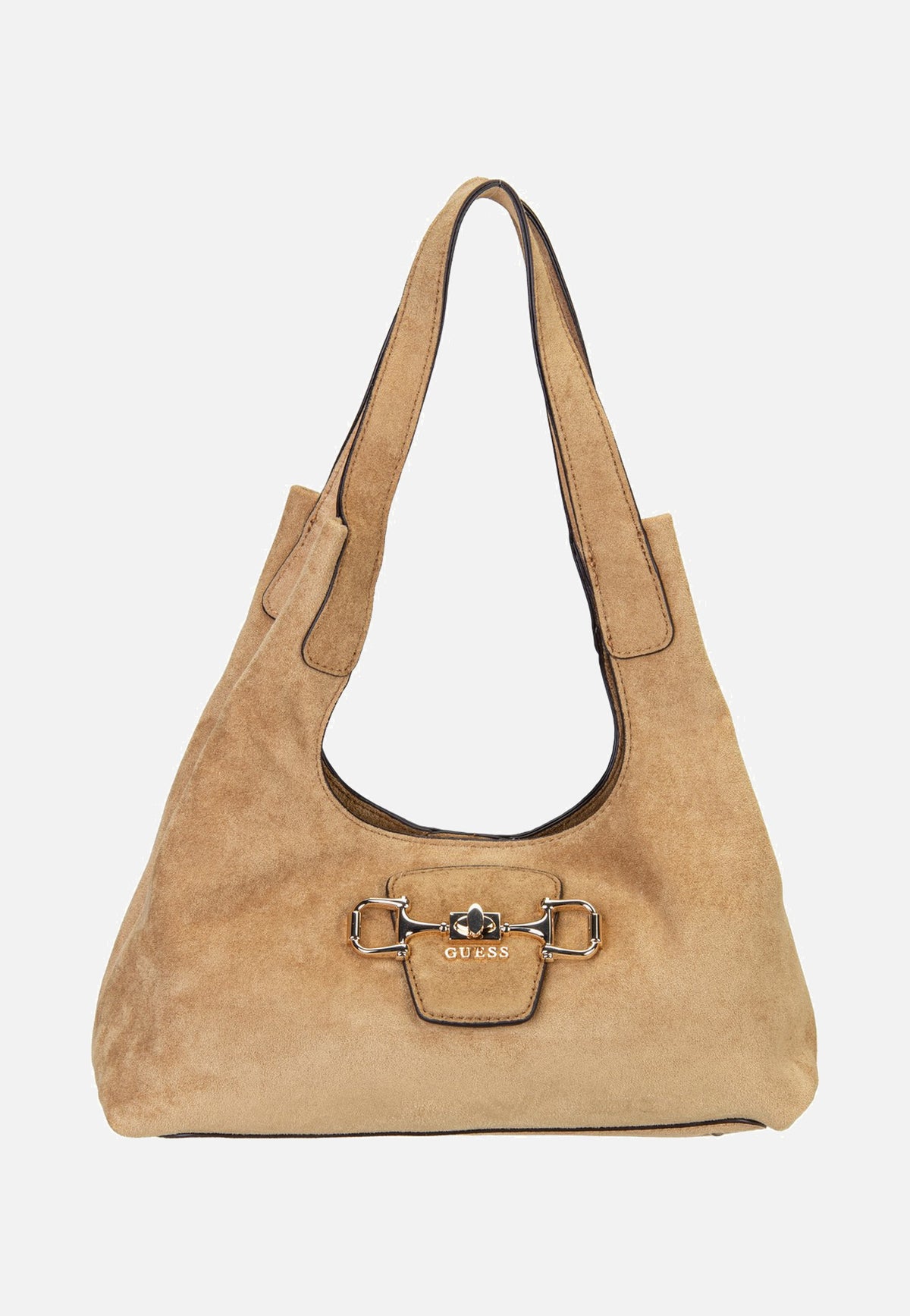 Guess Sunset Small Suede 14010 Tan Schultertasche