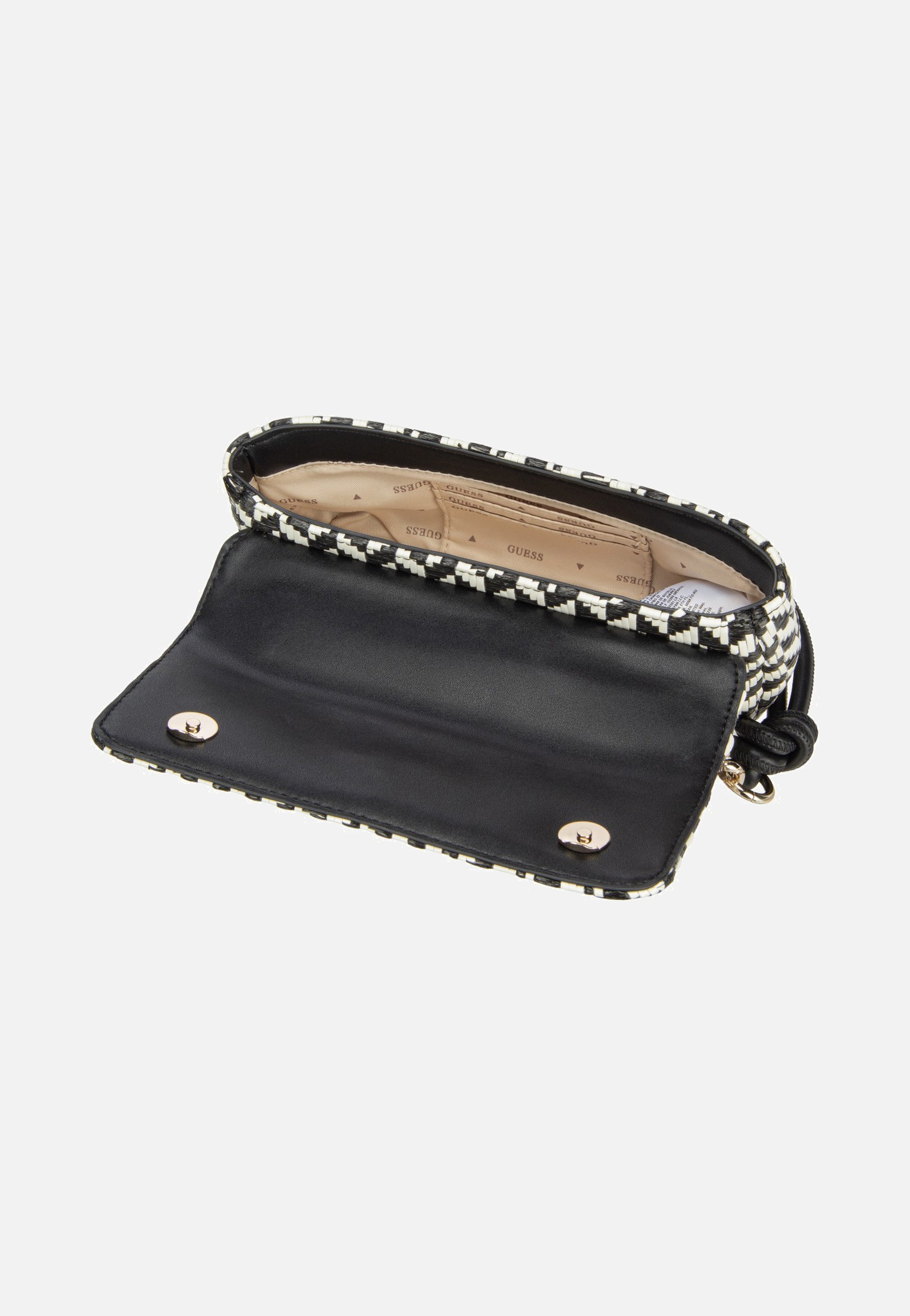 Guess Tessi Flap Shoulder Black Multi Schultertasche