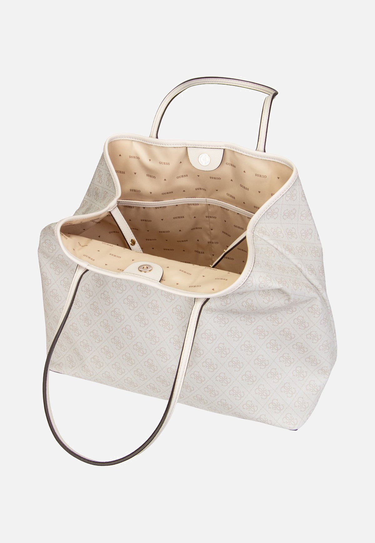 Guess Victtoria Large 2 In 1 51429 Bone Logo Shopper