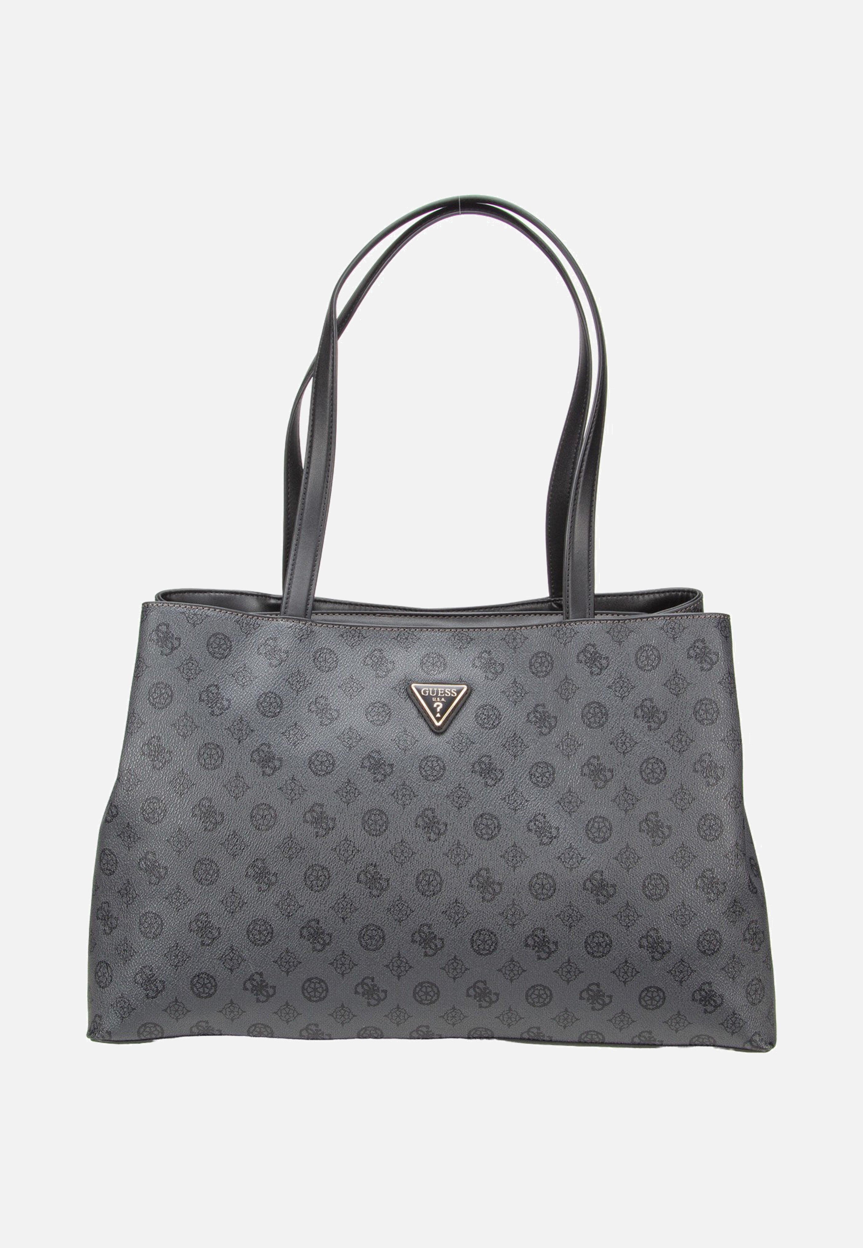 Guess Wilder Tri Compartment Tote Charcoal Shopper