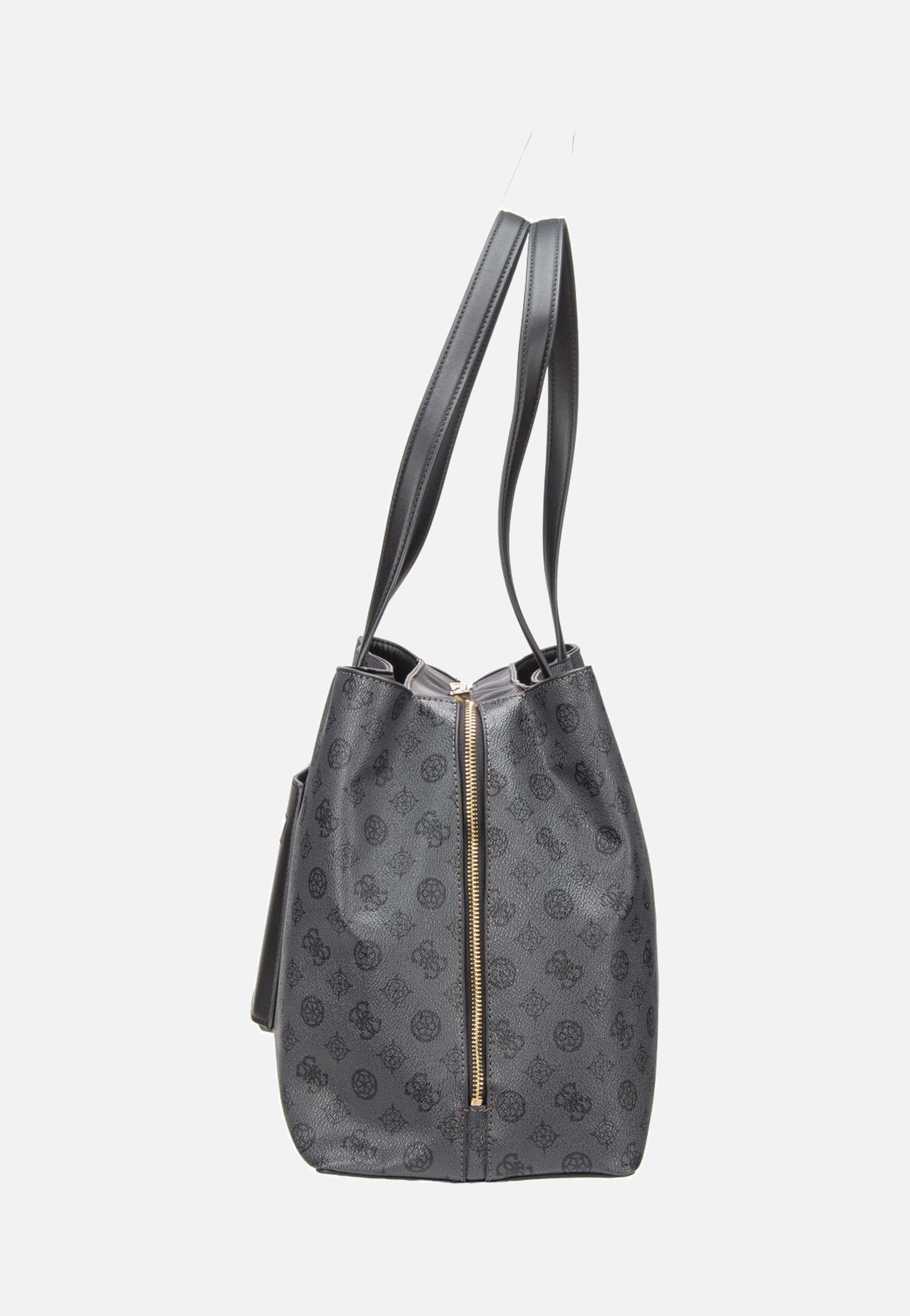 Guess Wilder Tri Compartment Tote Charcoal Shopper