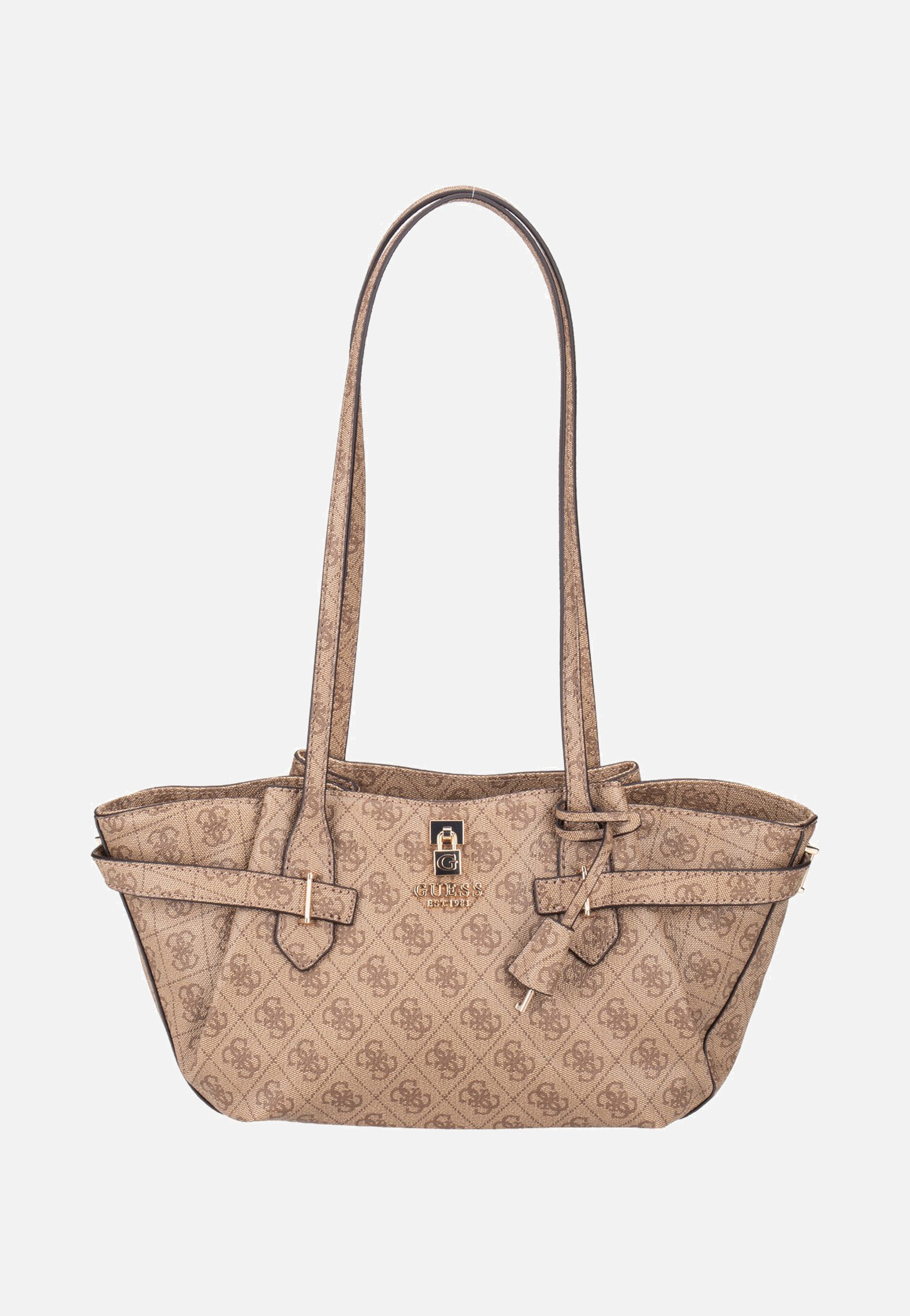 Guess Yesba Girlfriend Shoulder Latte Logo Satchel