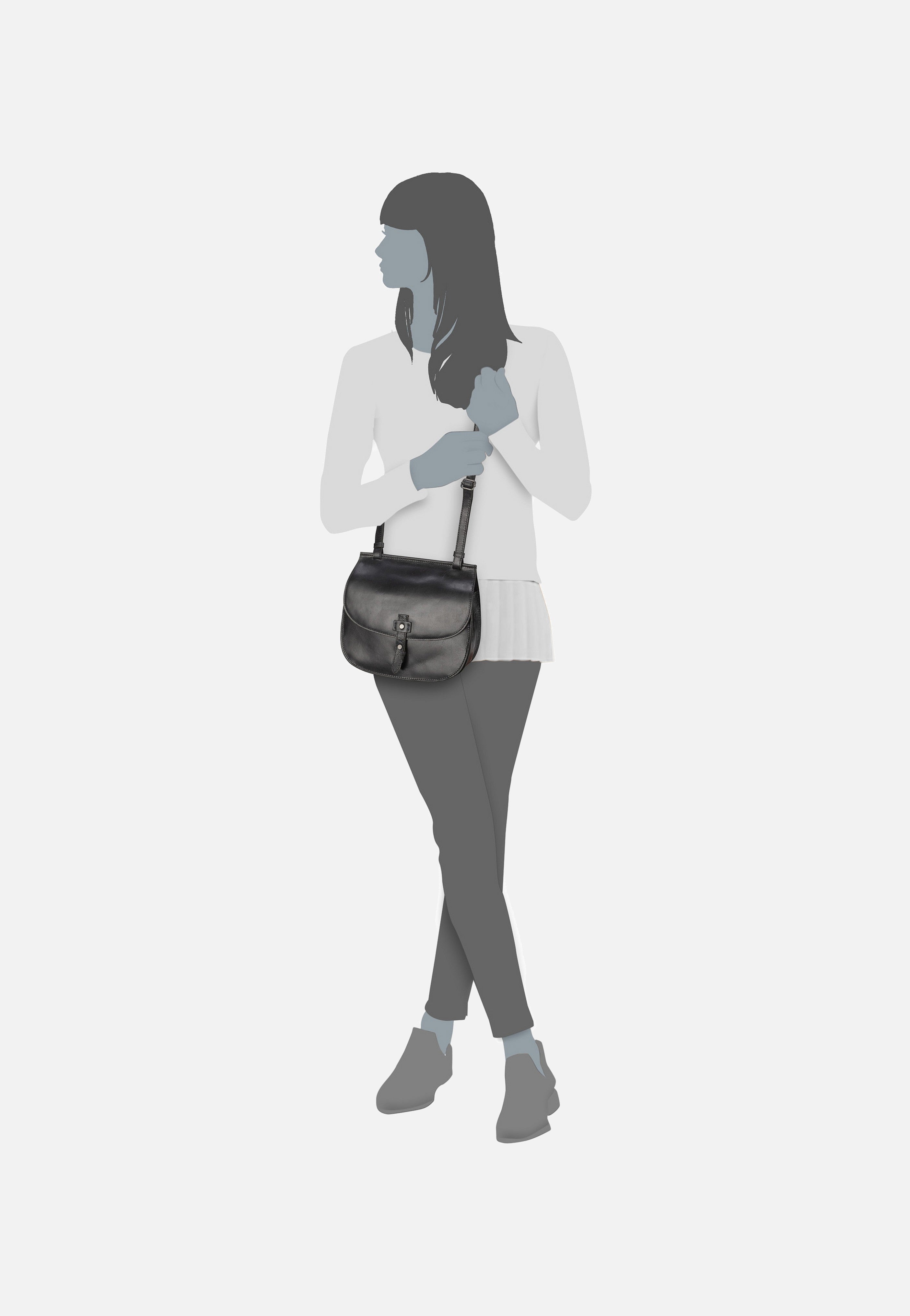 Harold's Aberdeen S Schwarz Saddle Bag