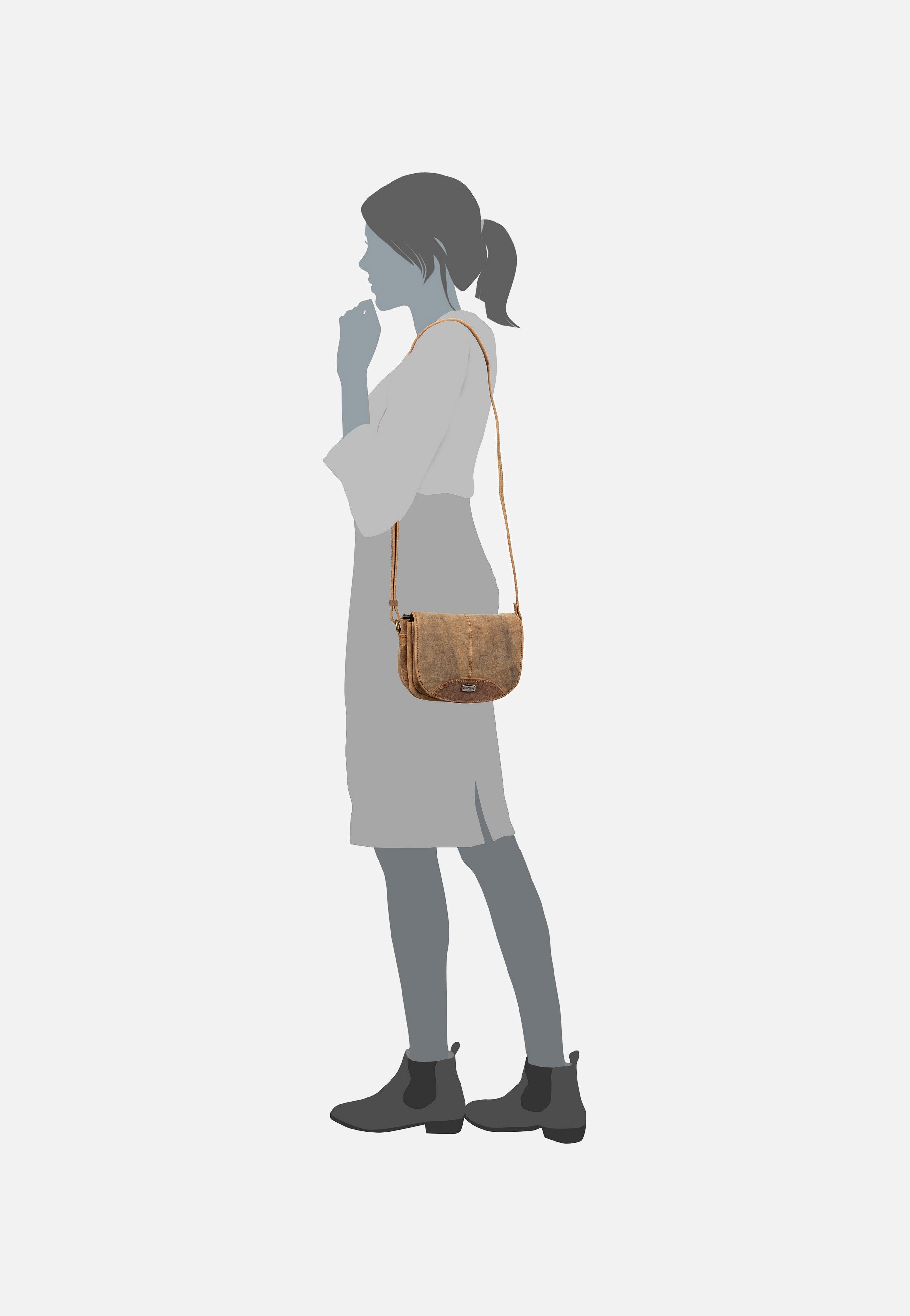 Harold's Antic 8810 Natur Saddle Bag