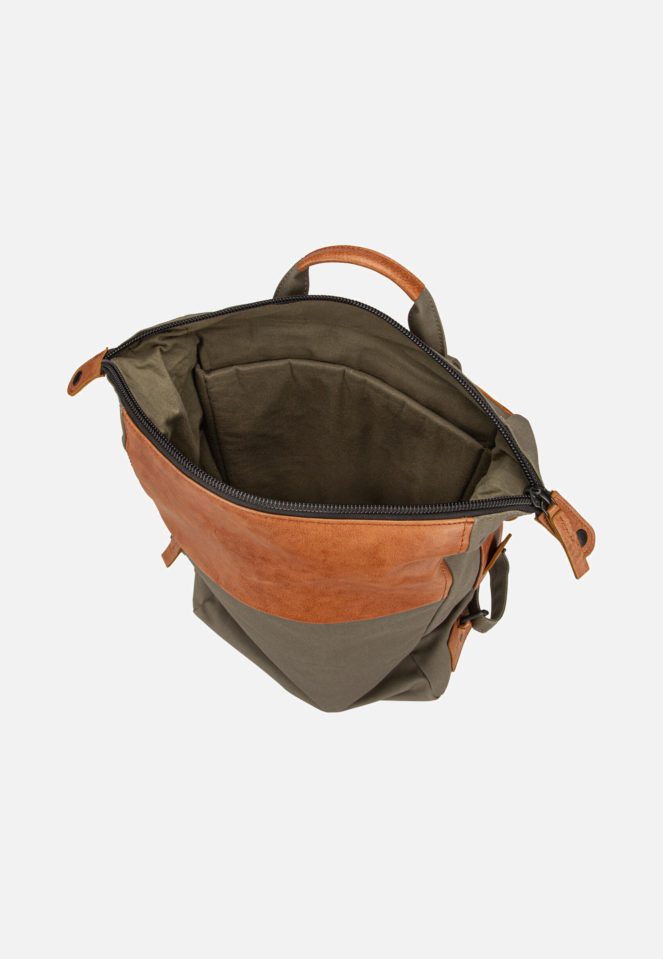 Harold's Wax 1 Khaki/Cognac Rucksack