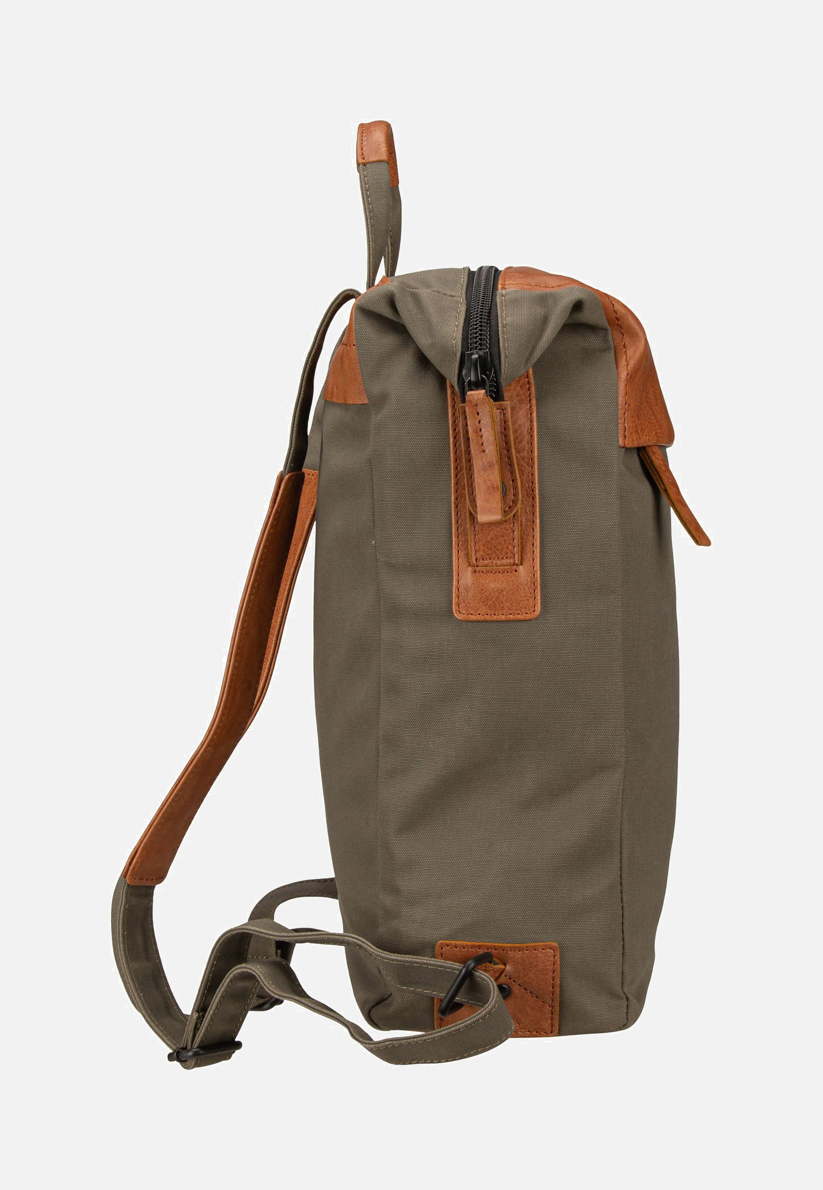 Harold's Wax 1 Khaki/Cognac Rucksack