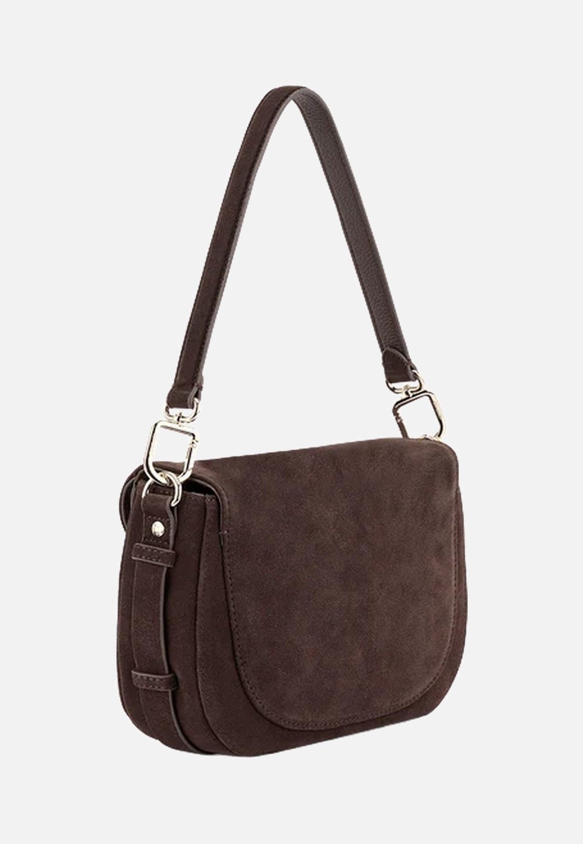 Hey Marly Big Sister Suede Coffee Crossbody Bag
