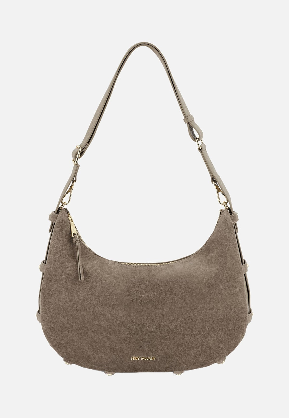 Hey Marly Lifetime Sister Suede M Mocha Crossbody Bag