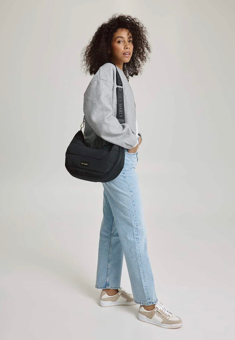 Hey Marly Lifetime Buddy M Black Crossbody Bag