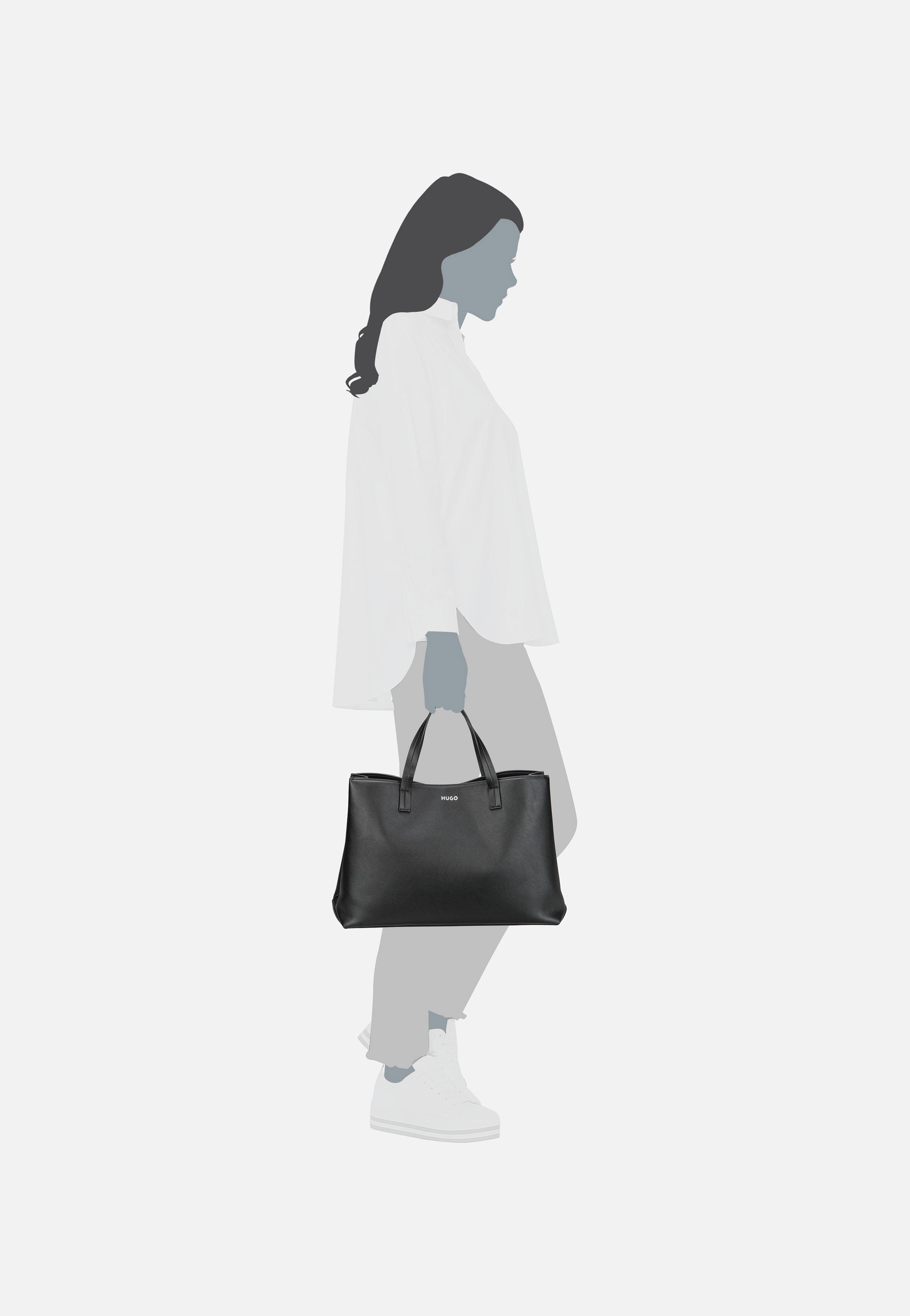 HUGO Bel Tote W.L. 50490150 Black Tote Bag