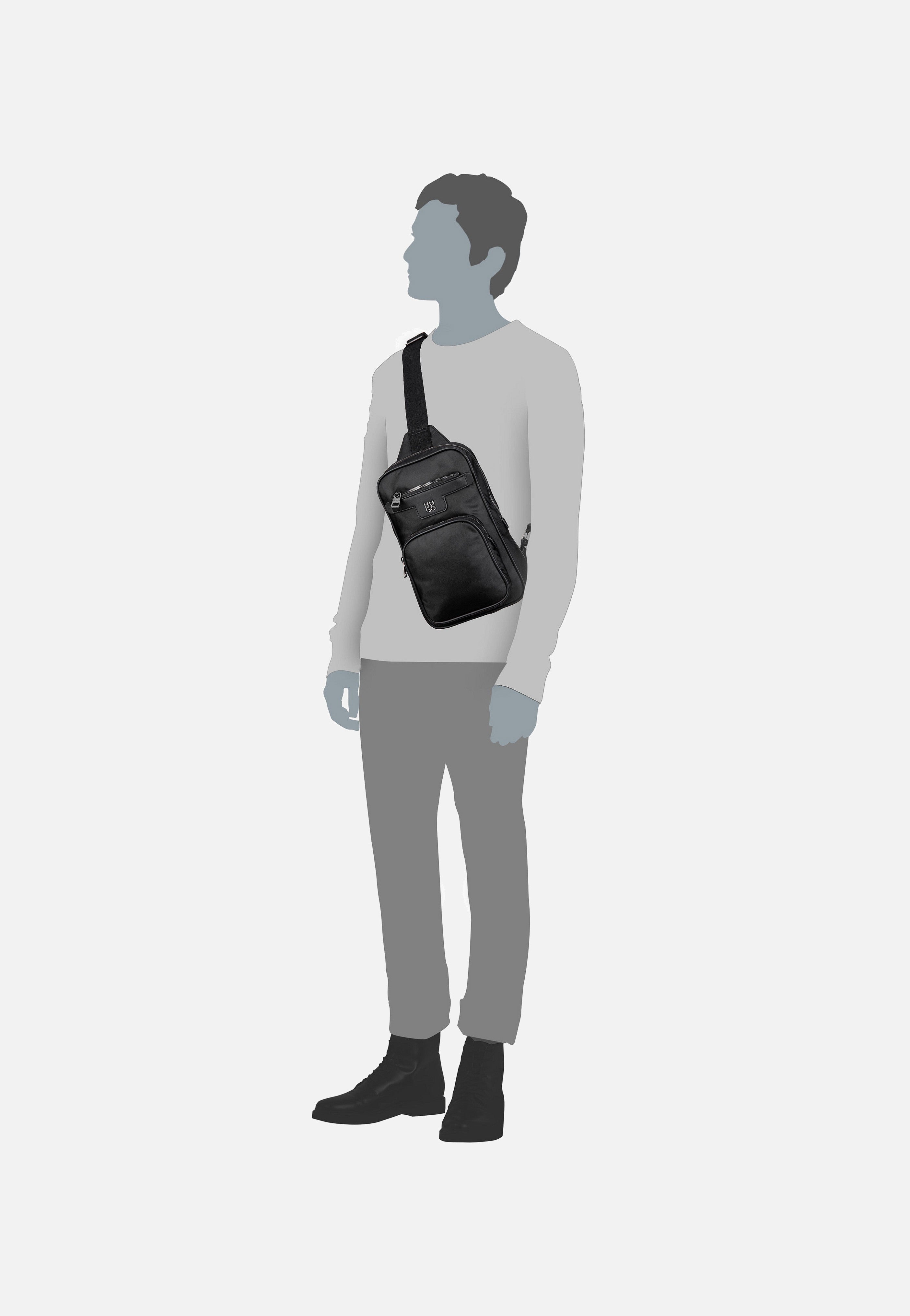 HUGO Nesh N Monostrap 50541943 Black Sling Bag