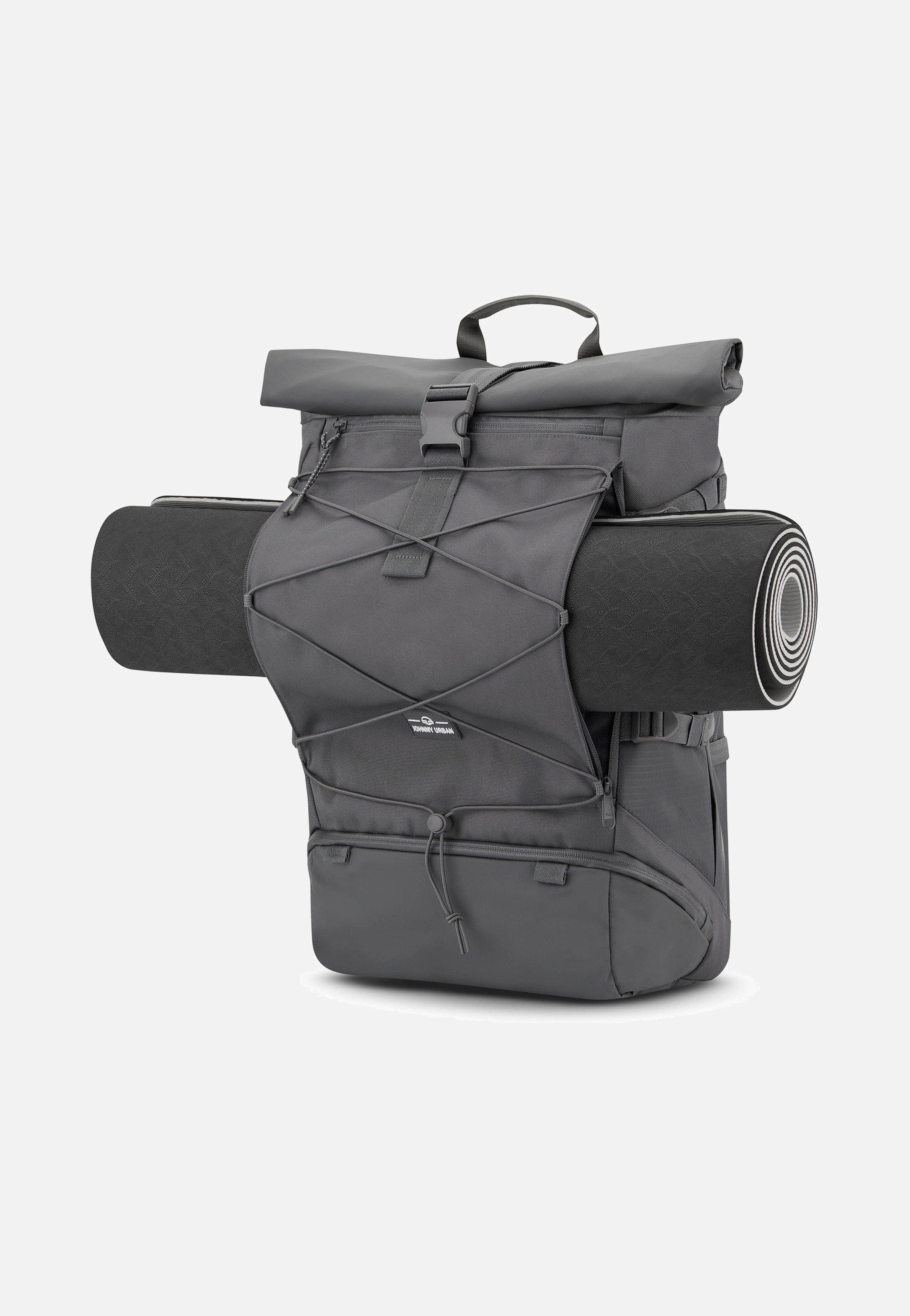 Johnny Urban Allen Large Travel Dunkelgrau Rolltop Rucksack