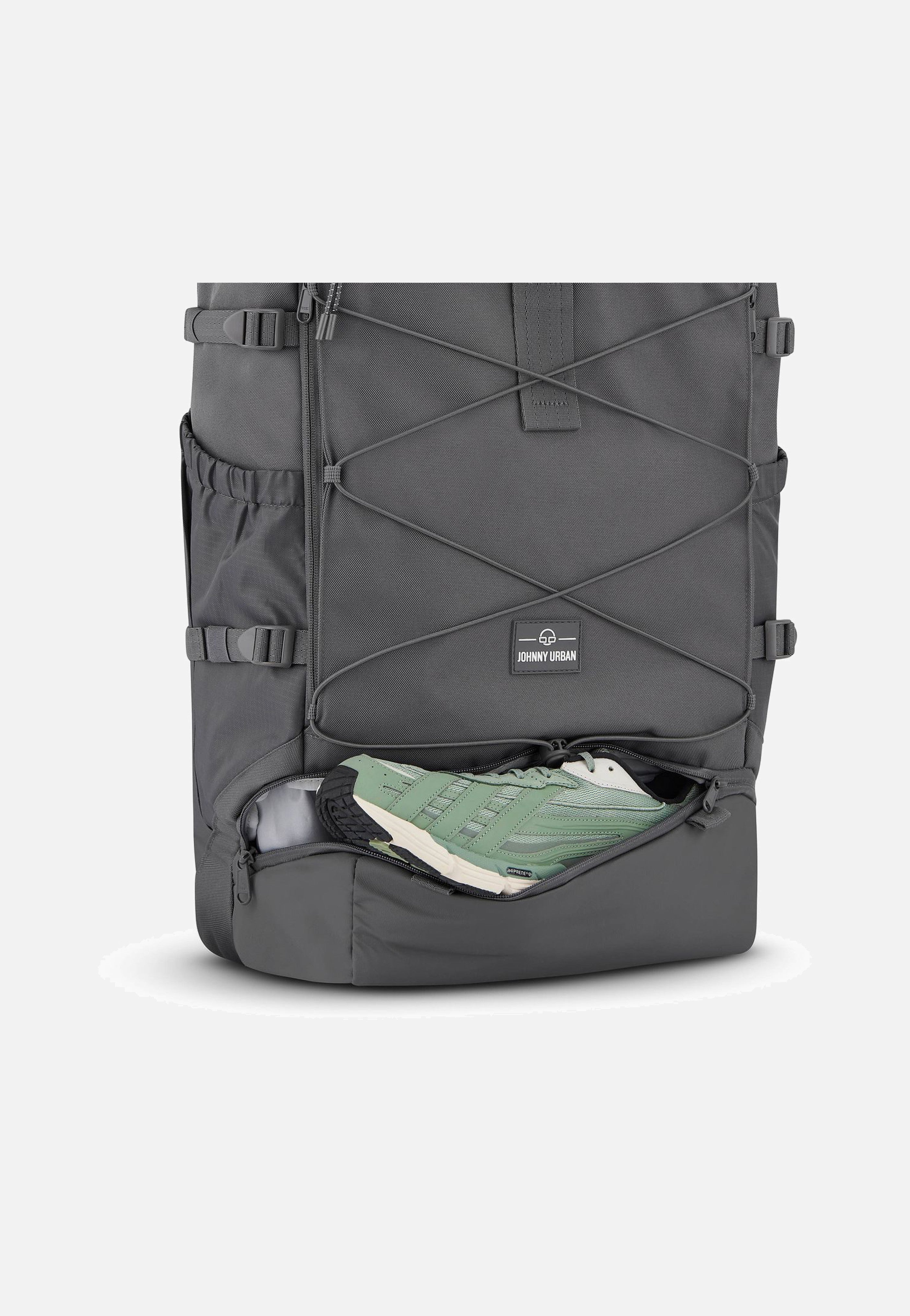 Johnny Urban Allen Large Travel Dunkelgrau Rolltop Rucksack