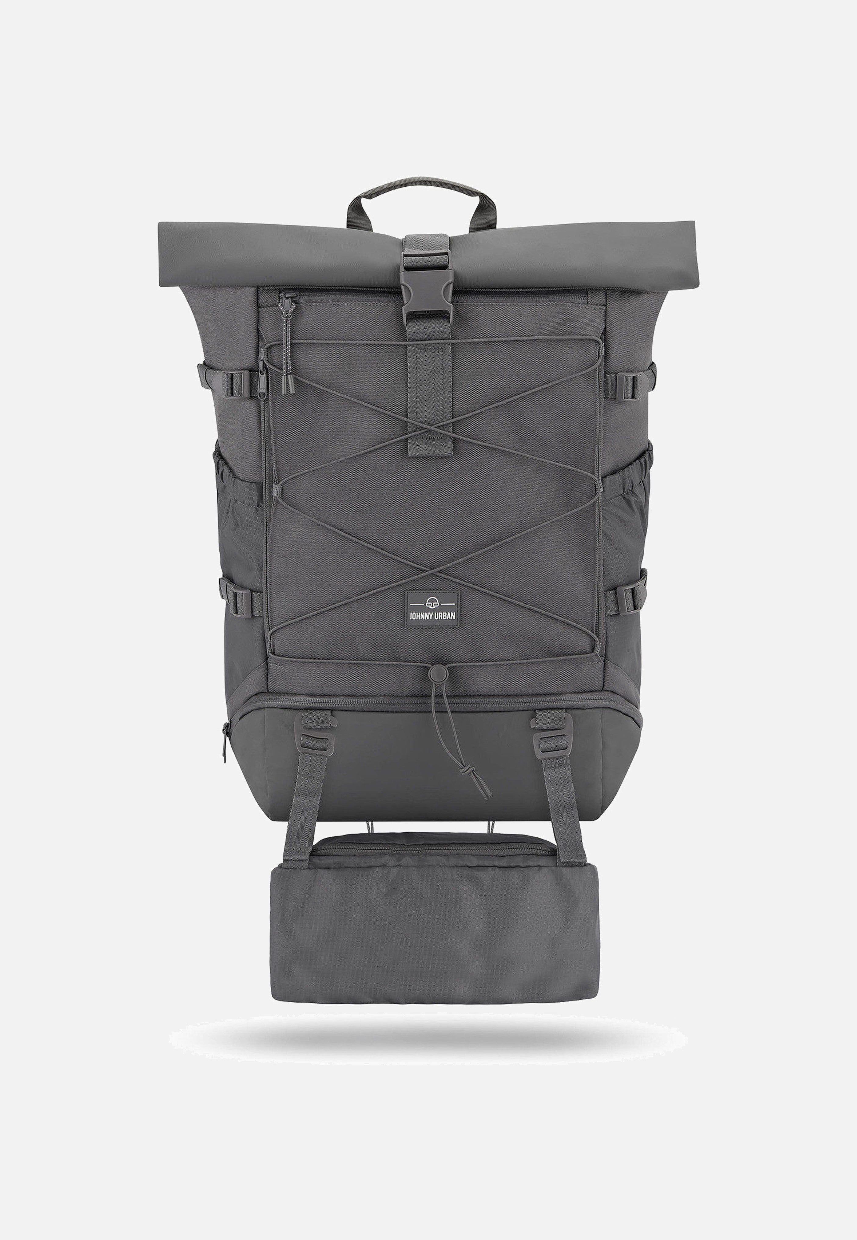 Johnny Urban Allen Large Travel Dunkelgrau Rolltop Rucksack