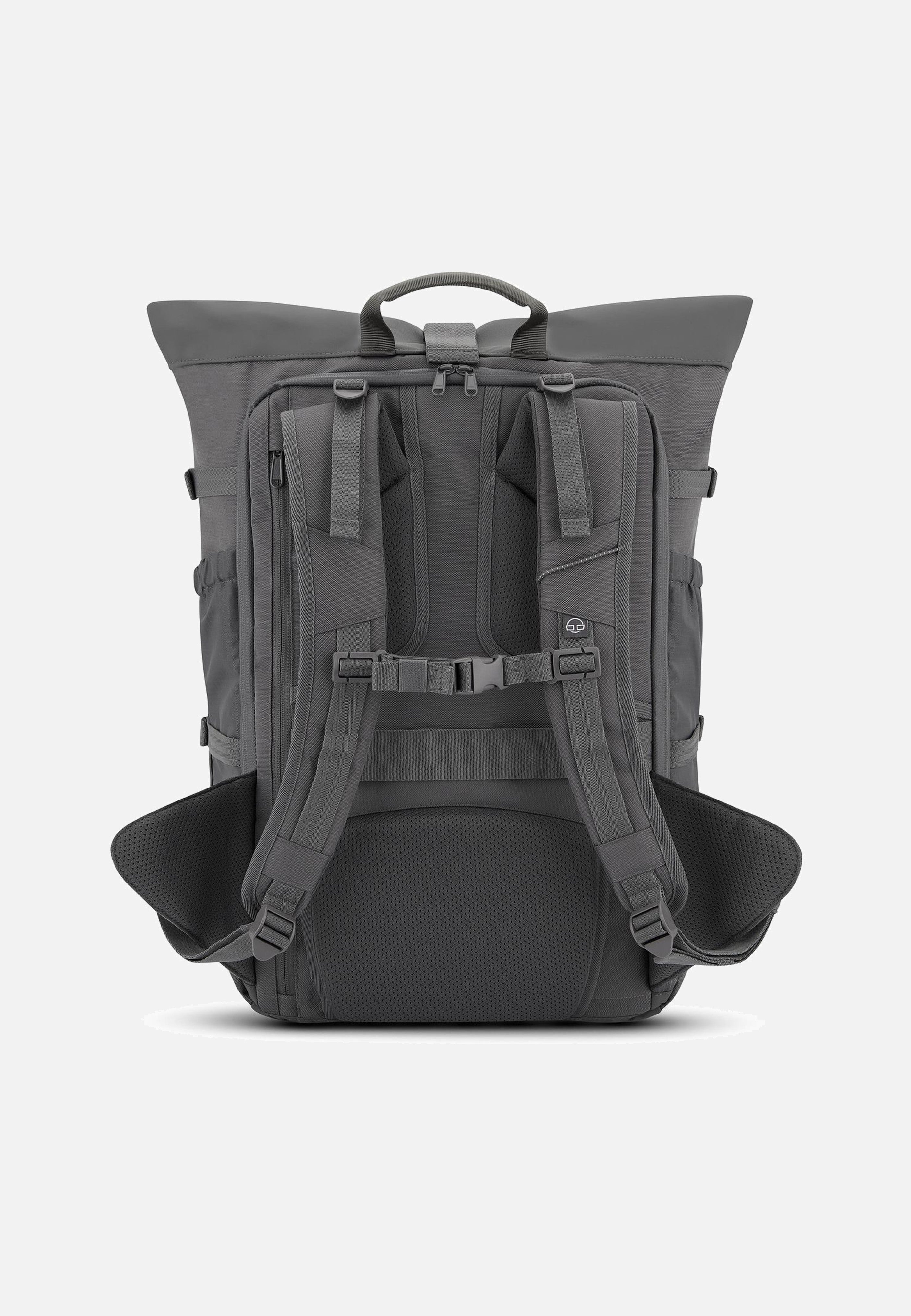 Johnny Urban Allen Large Travel Dunkelgrau Rolltop Rucksack