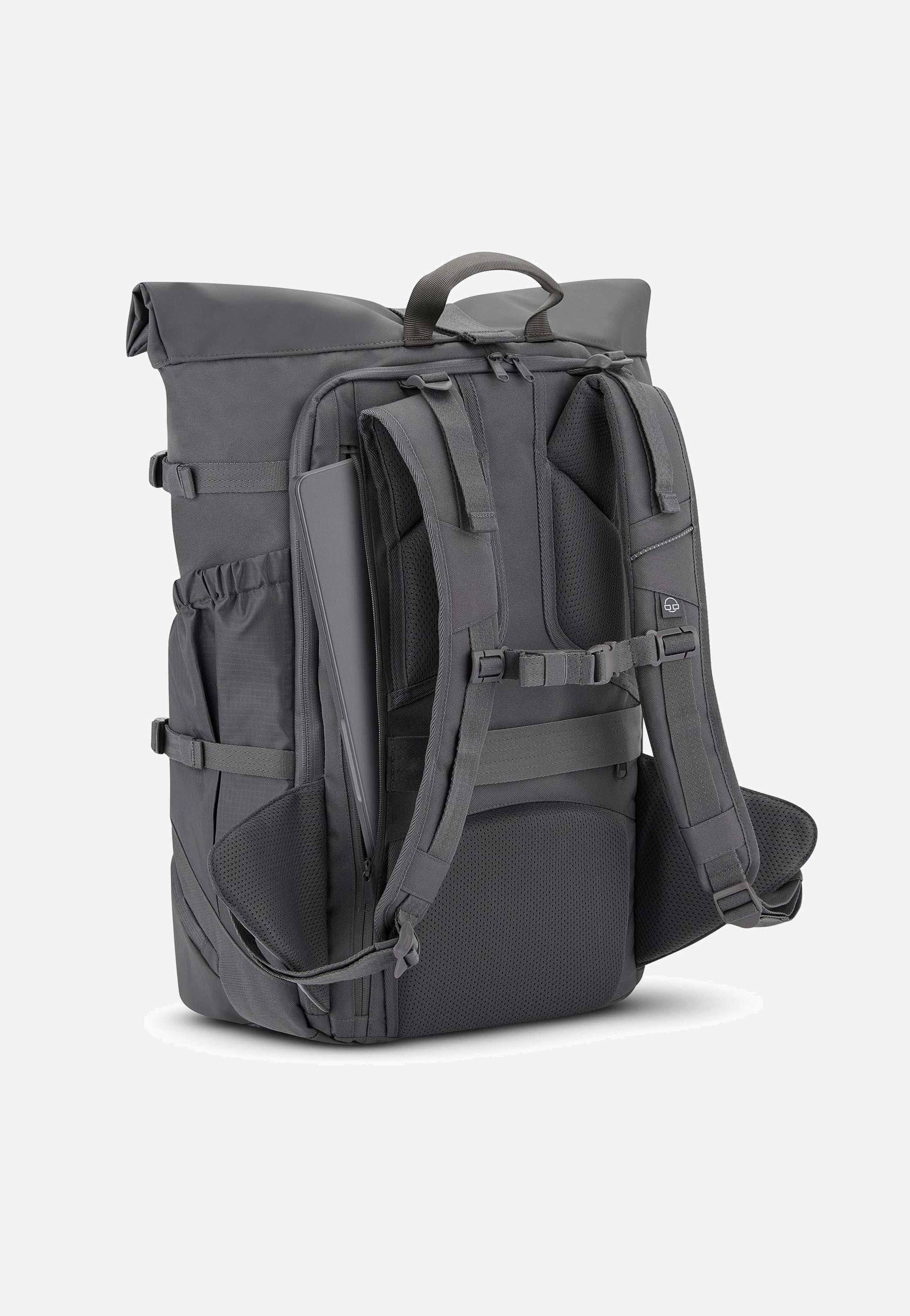 Johnny Urban Allen Large Travel Dunkelgrau Rolltop Rucksack