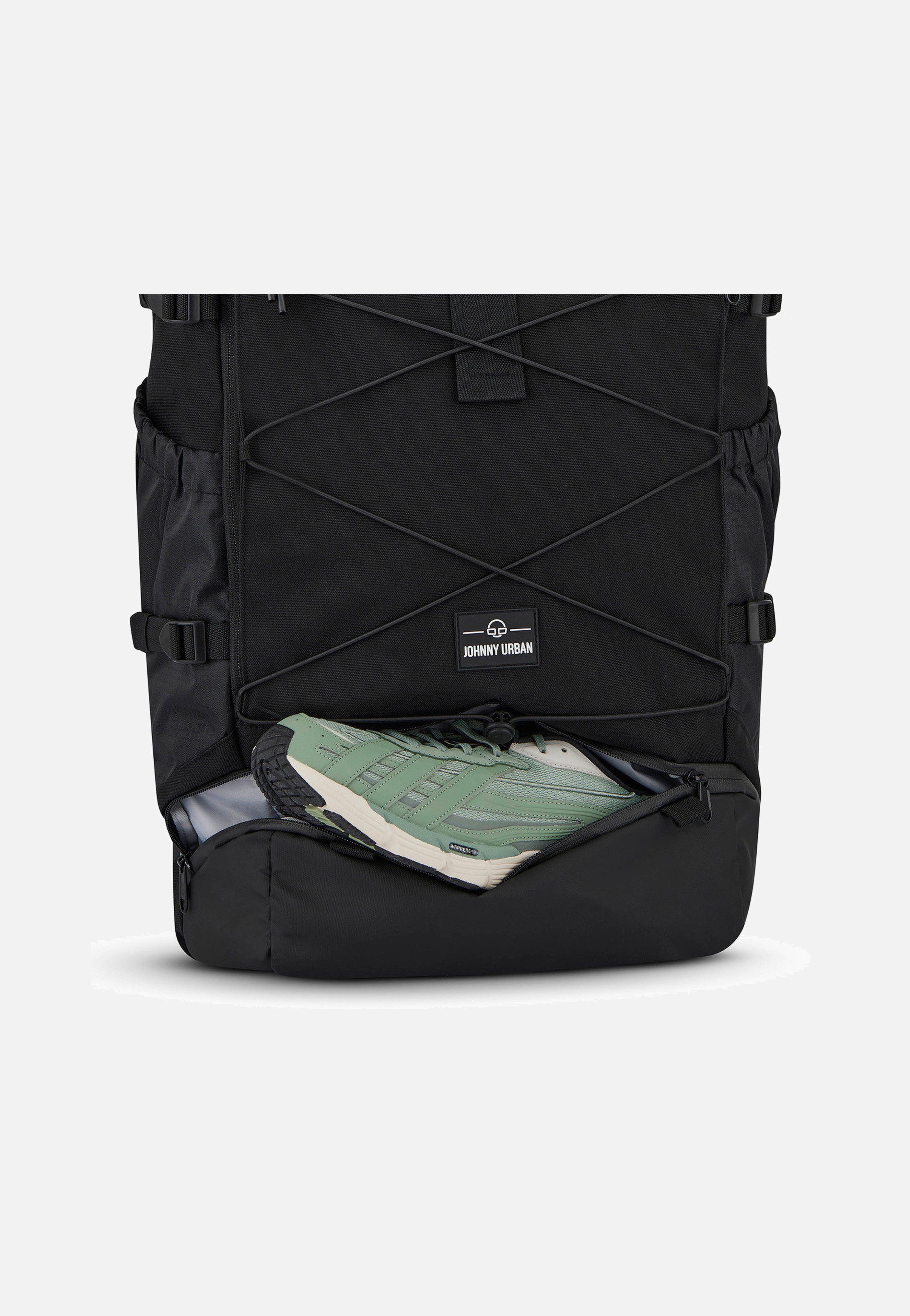 Johnny Urban Allen Large Travel Schwarz Rolltop Rucksack