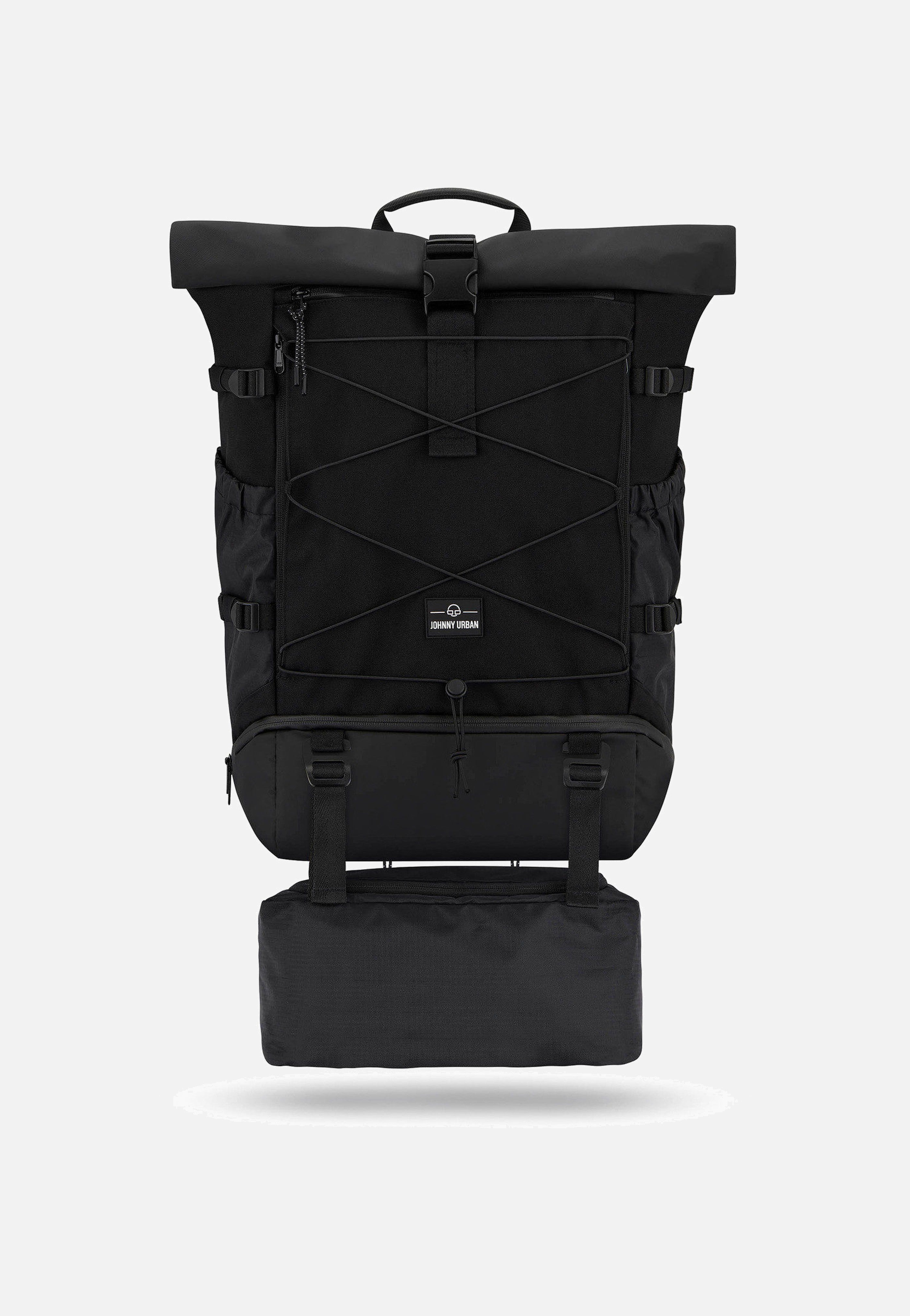 Johnny Urban Allen Large Travel Schwarz Rolltop Rucksack