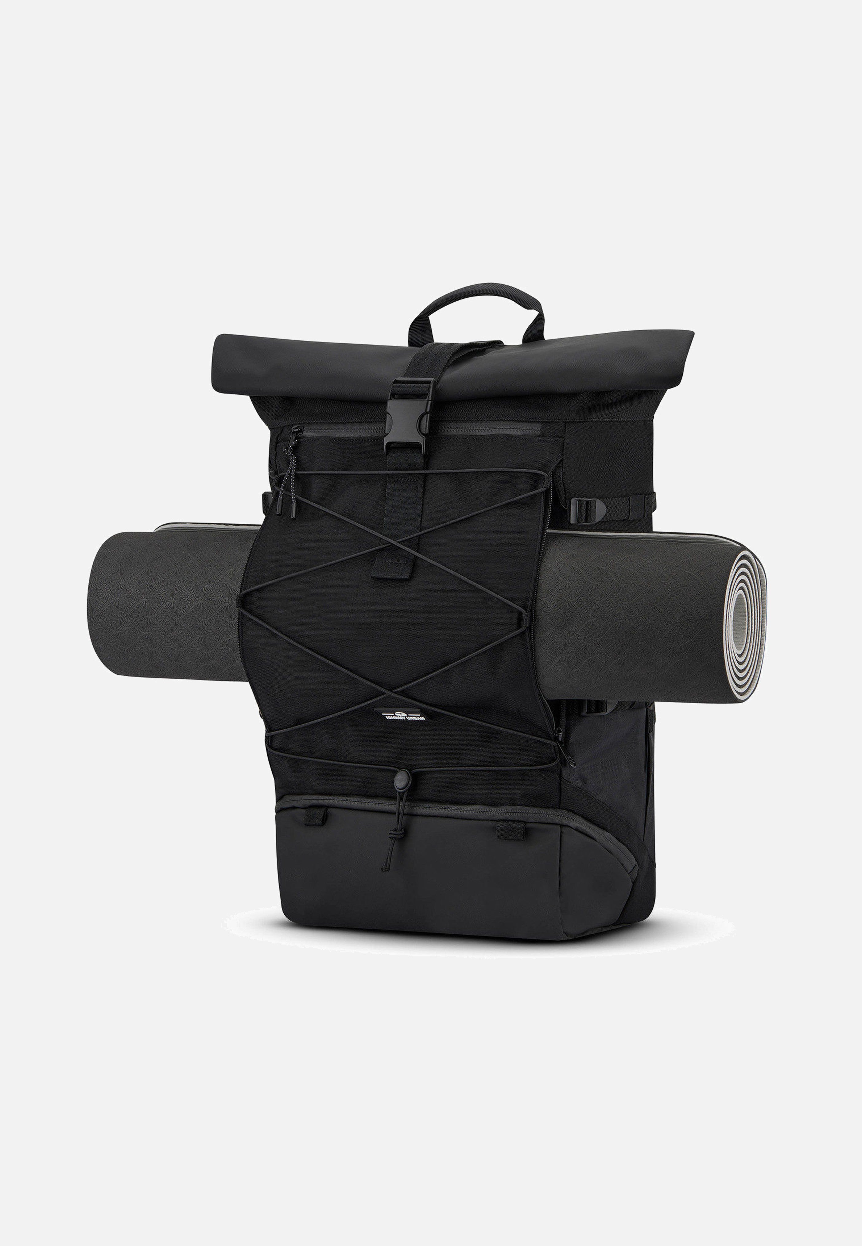 Johnny Urban Allen Large Travel Schwarz Rolltop Rucksack