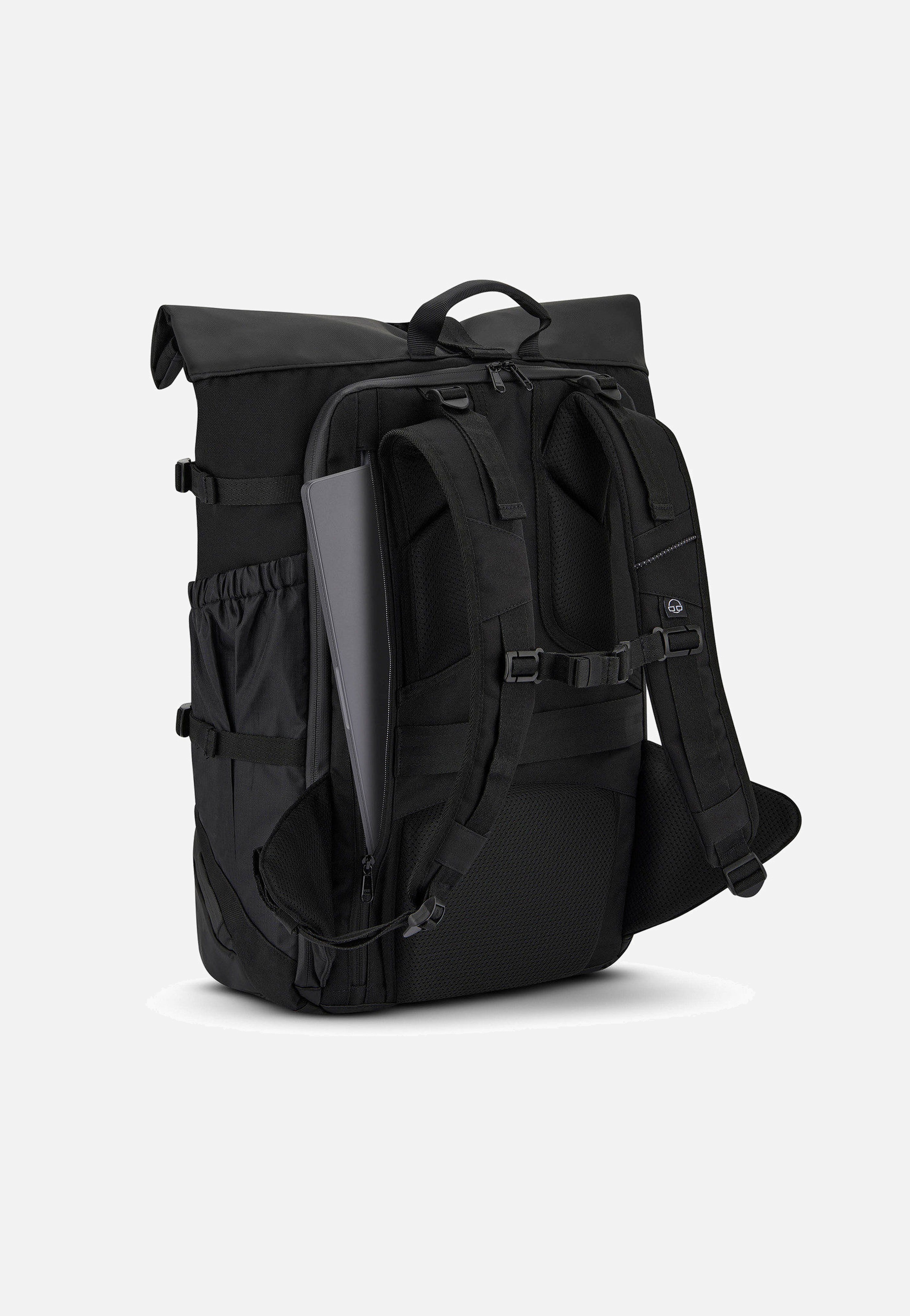 Johnny Urban Allen Large Travel Schwarz Rolltop Rucksack
