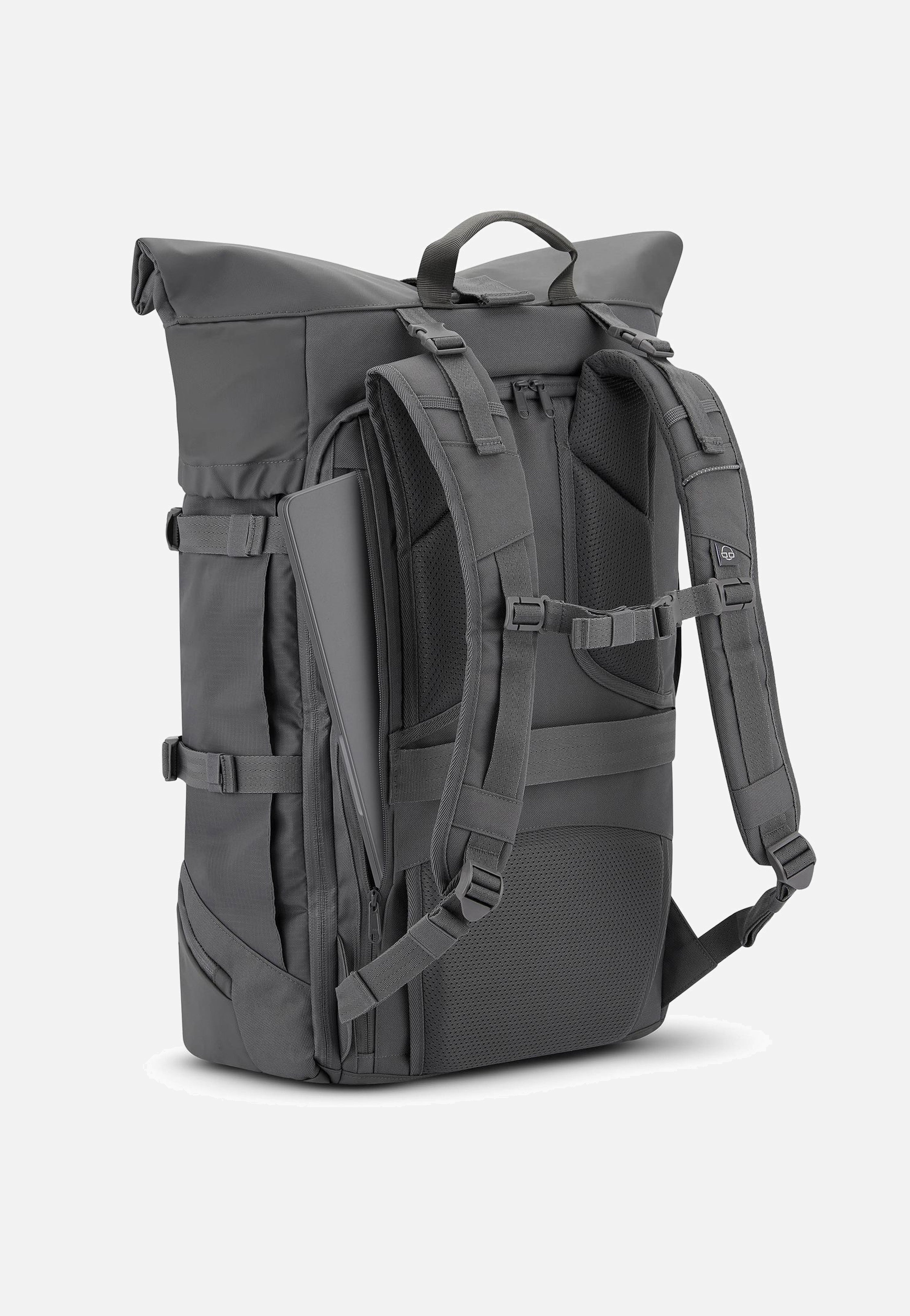 Johnny Urban Allen XL Travel Dunkelgrau Rolltop Rucksack