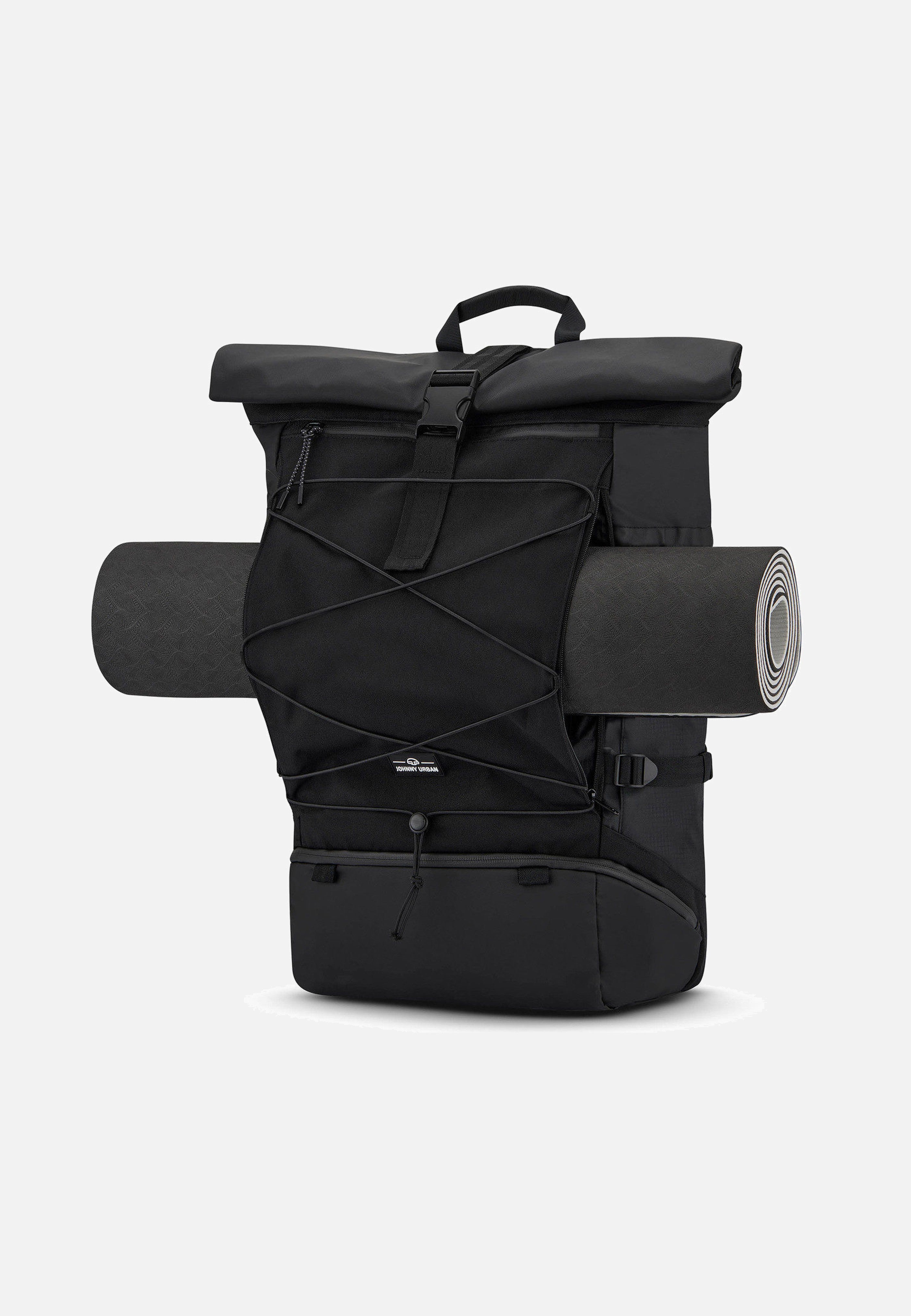 Johnny Urban Allen XL Travel Schwarz Rolltop Rucksack