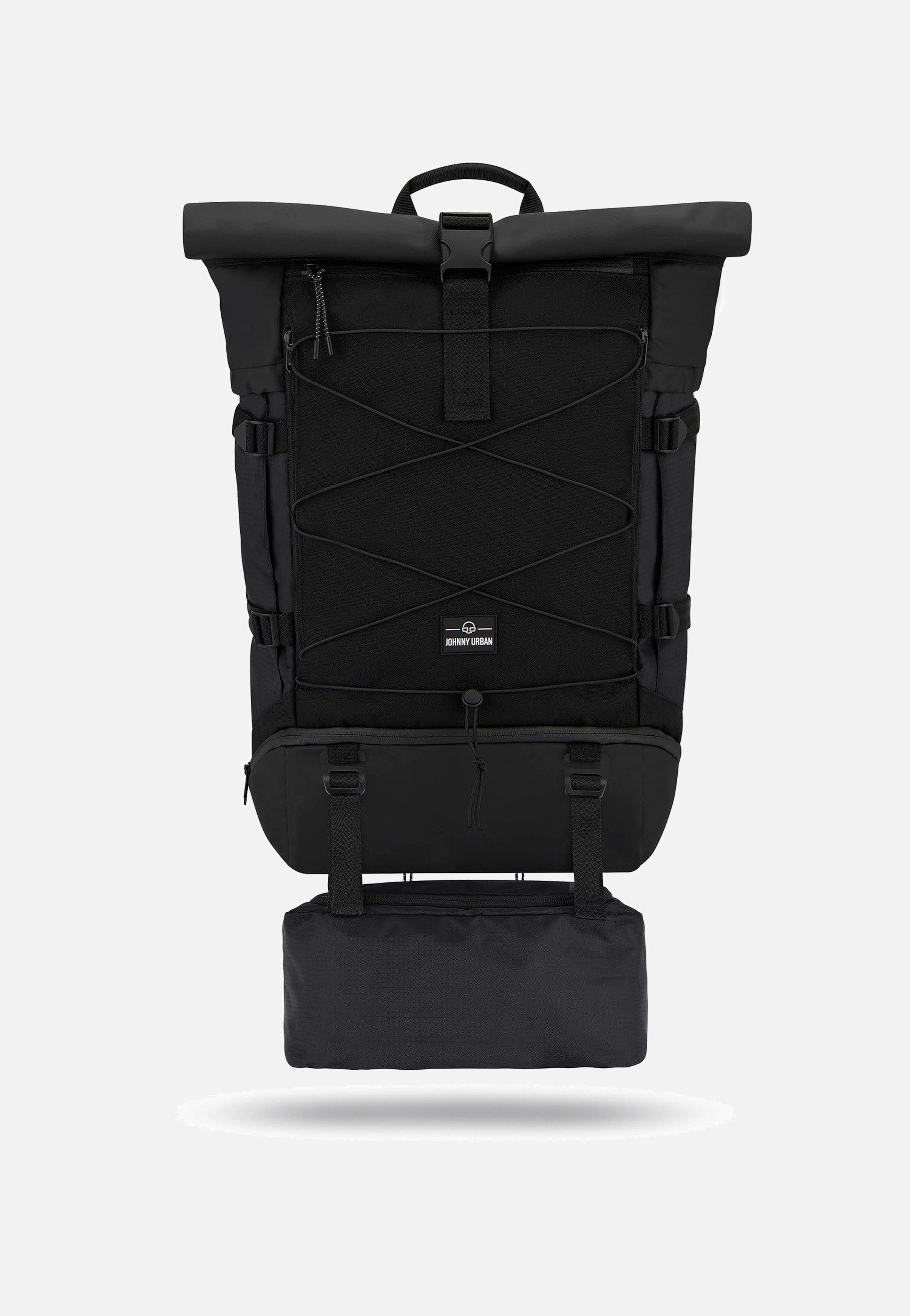 Johnny Urban Allen XL Travel Schwarz Rolltop Rucksack