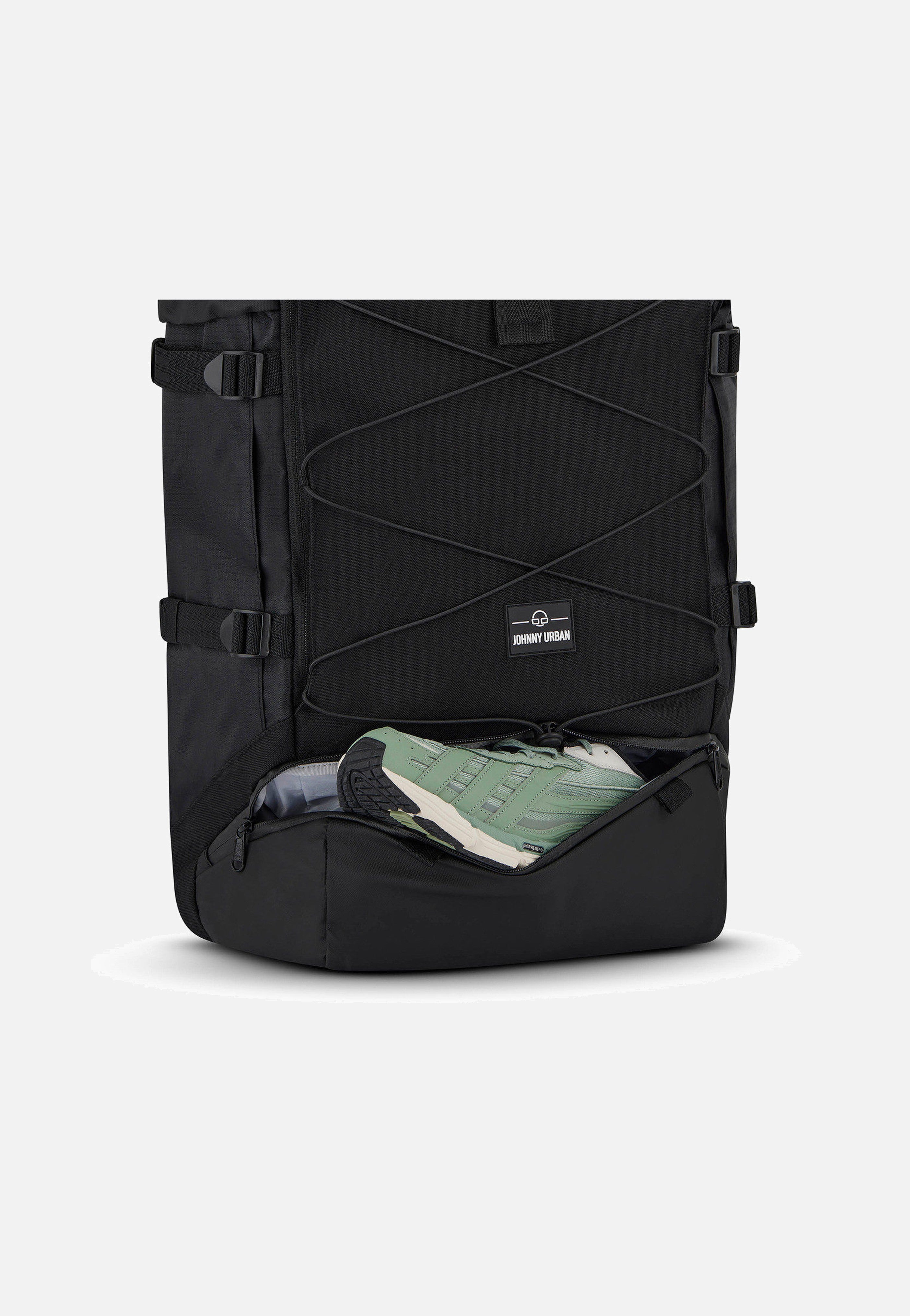 Johnny Urban Allen XL Travel Schwarz Rolltop Rucksack
