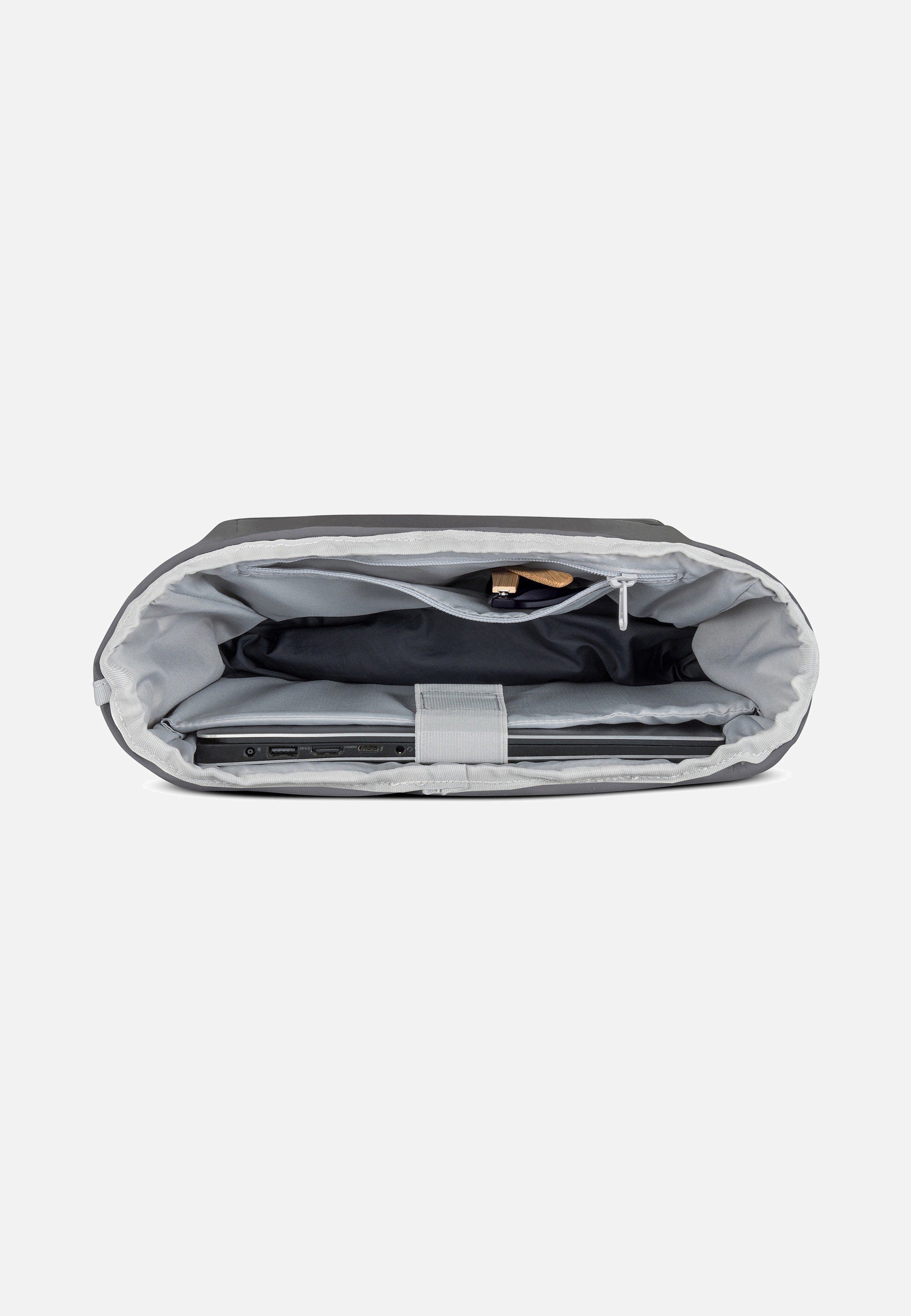 Johnny Urban Robin Medium Dunkelgrau Rolltop Rucksack