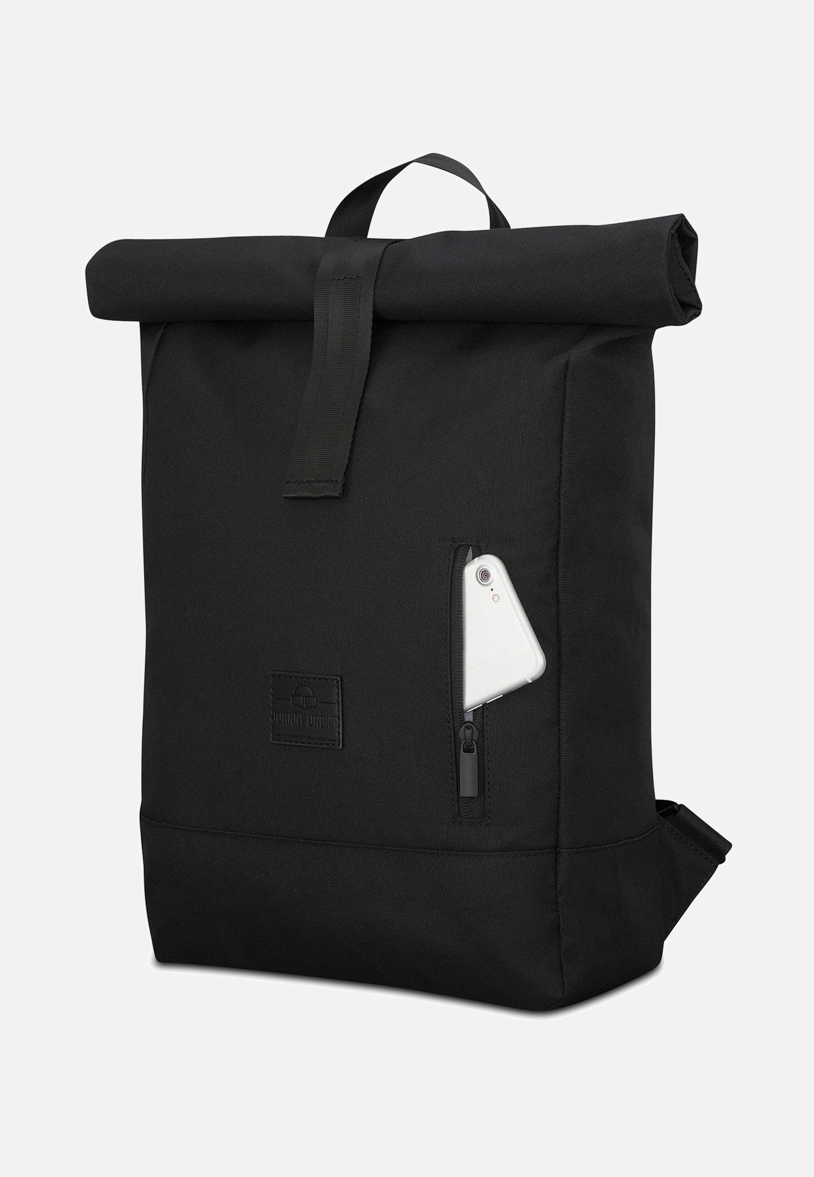 Johnny Urban Robin Medium Schwarz Rolltop Rucksack