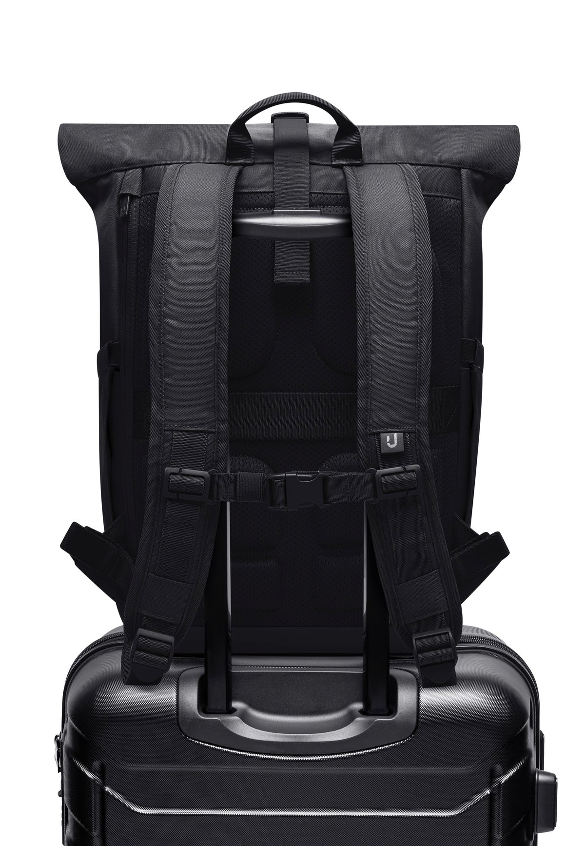 Johnny Urban Allen Large Schwarz Rolltop Rucksack