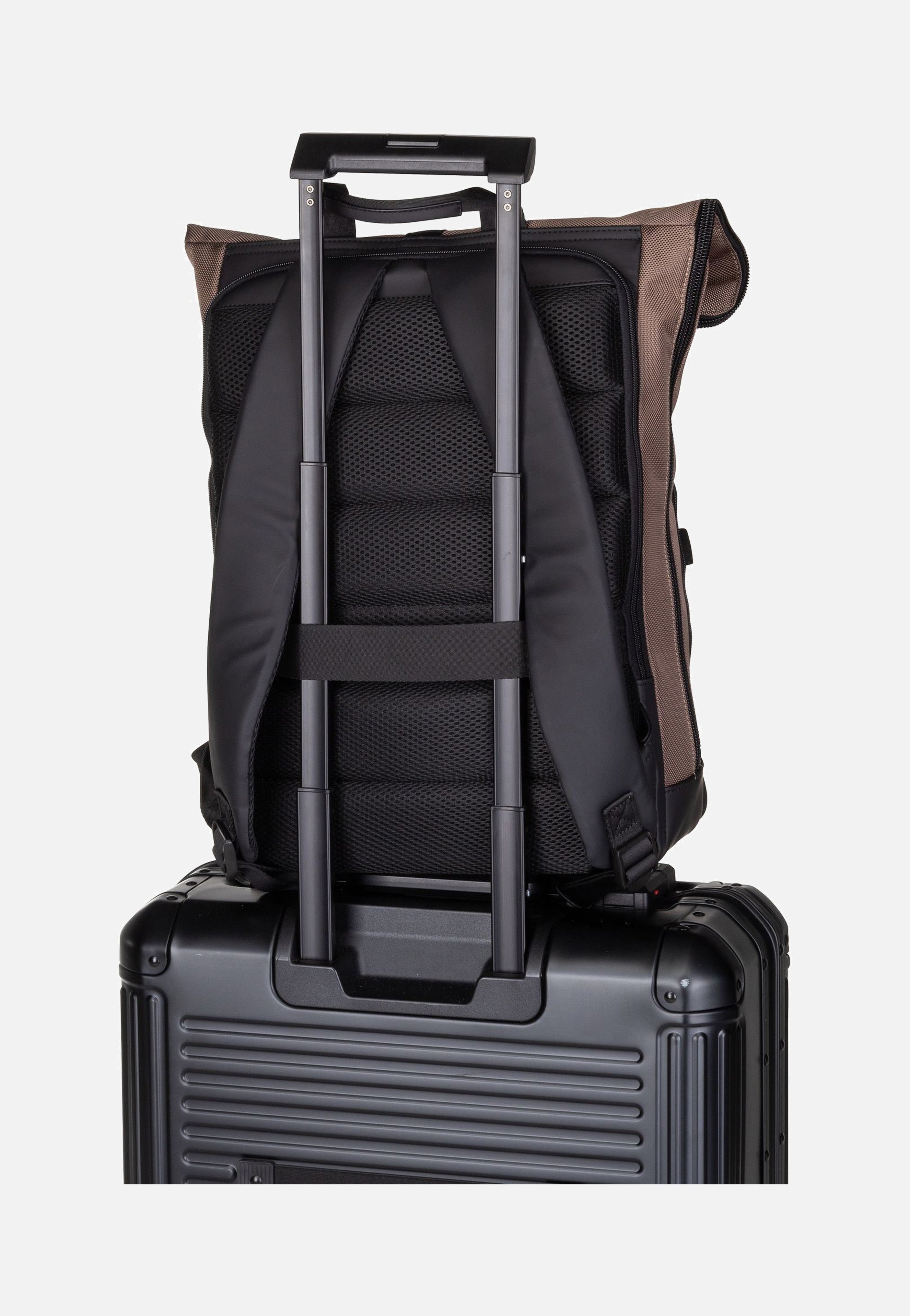 Jost Balling Kurier 4015 Taupe Rolltop Rucksack