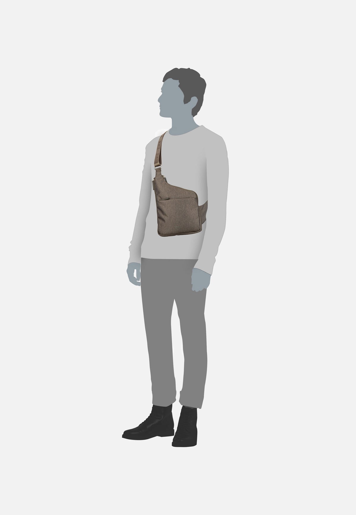 Jost Bergen 1604 Taupe Sling Bag