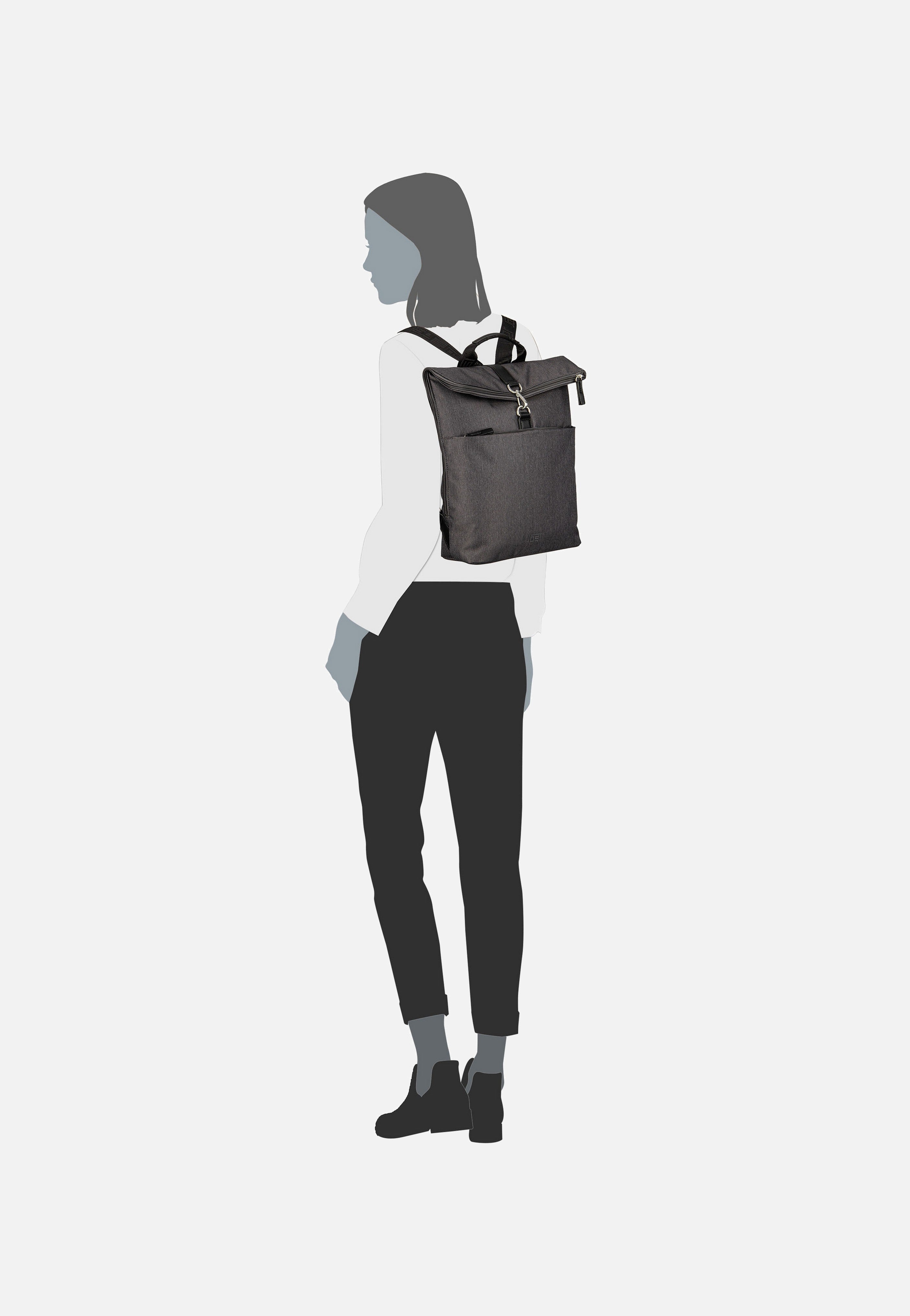 Jost Bergen 1606 Dunkelgrau Rolltop Rucksack