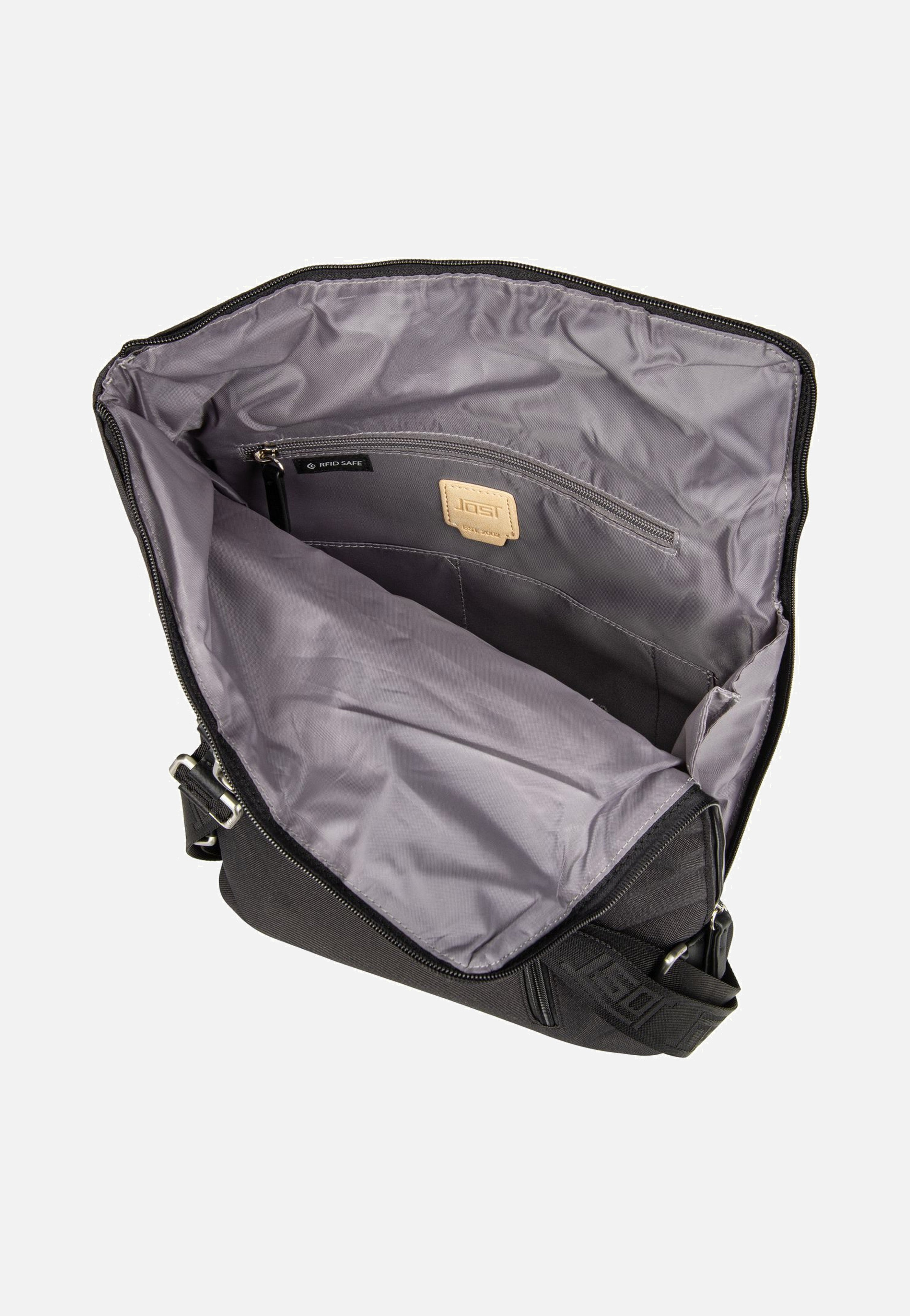 Jost Bergen 1606 Schwarz Rolltop Rucksack