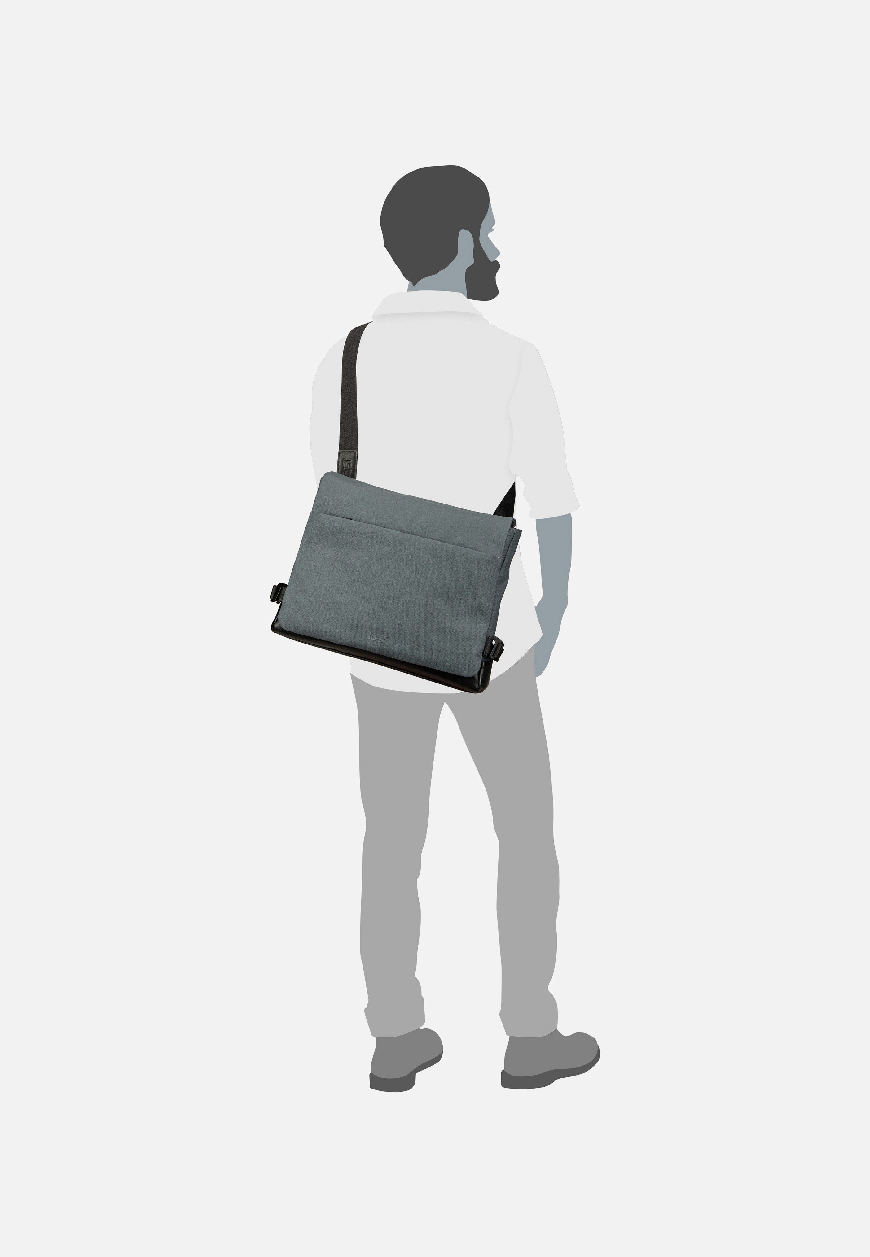 Jost Borgholm L 5302 Blaugrau Messenger Bag