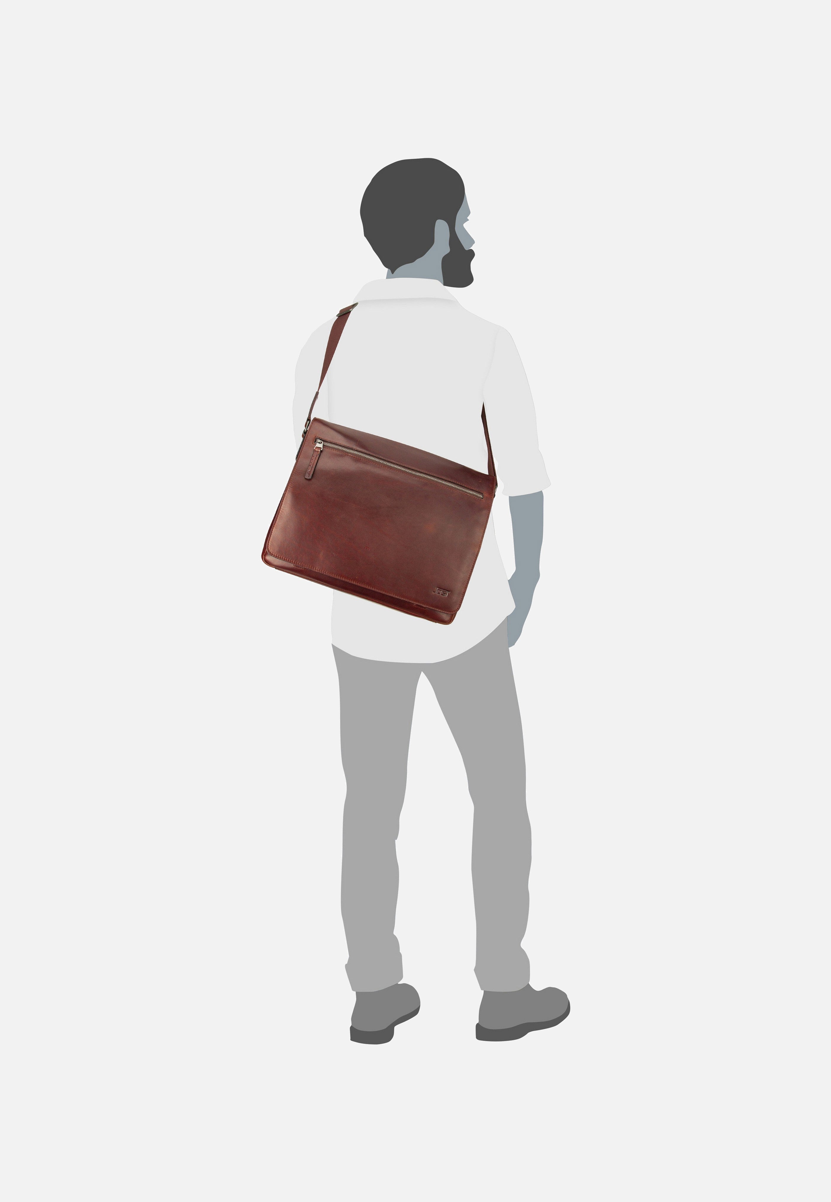 Jost Lund L 6742 Braun Messenger Bag