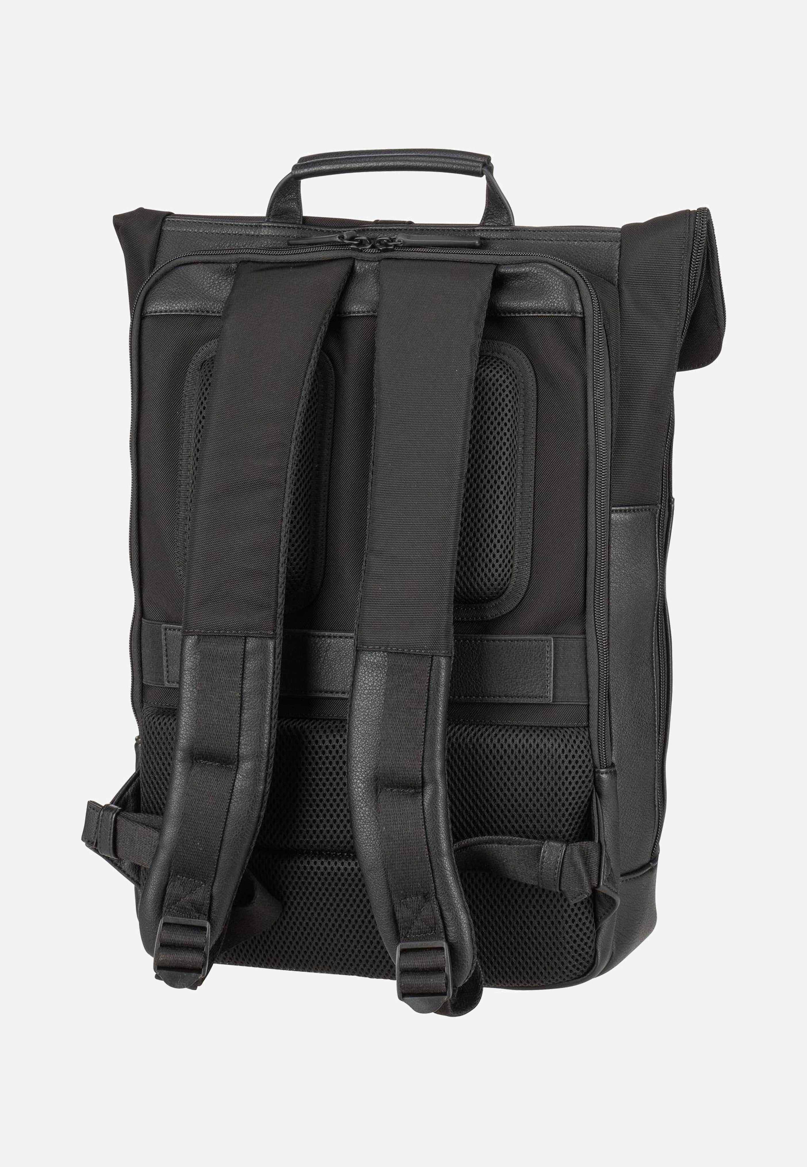 Jost Riga Courier Black Rolltop Rucksack