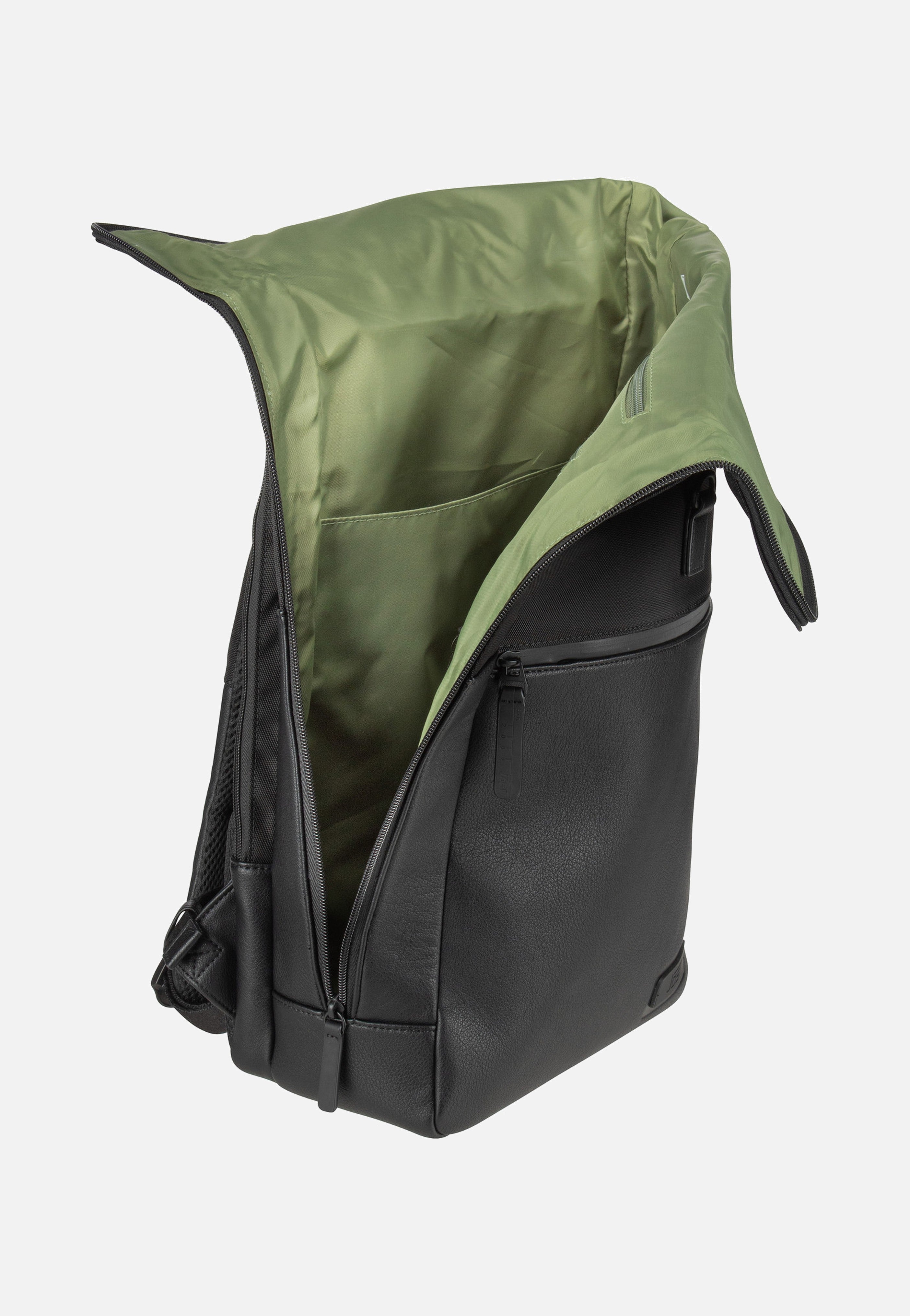 Jost Riga Courier Black Rolltop Rucksack