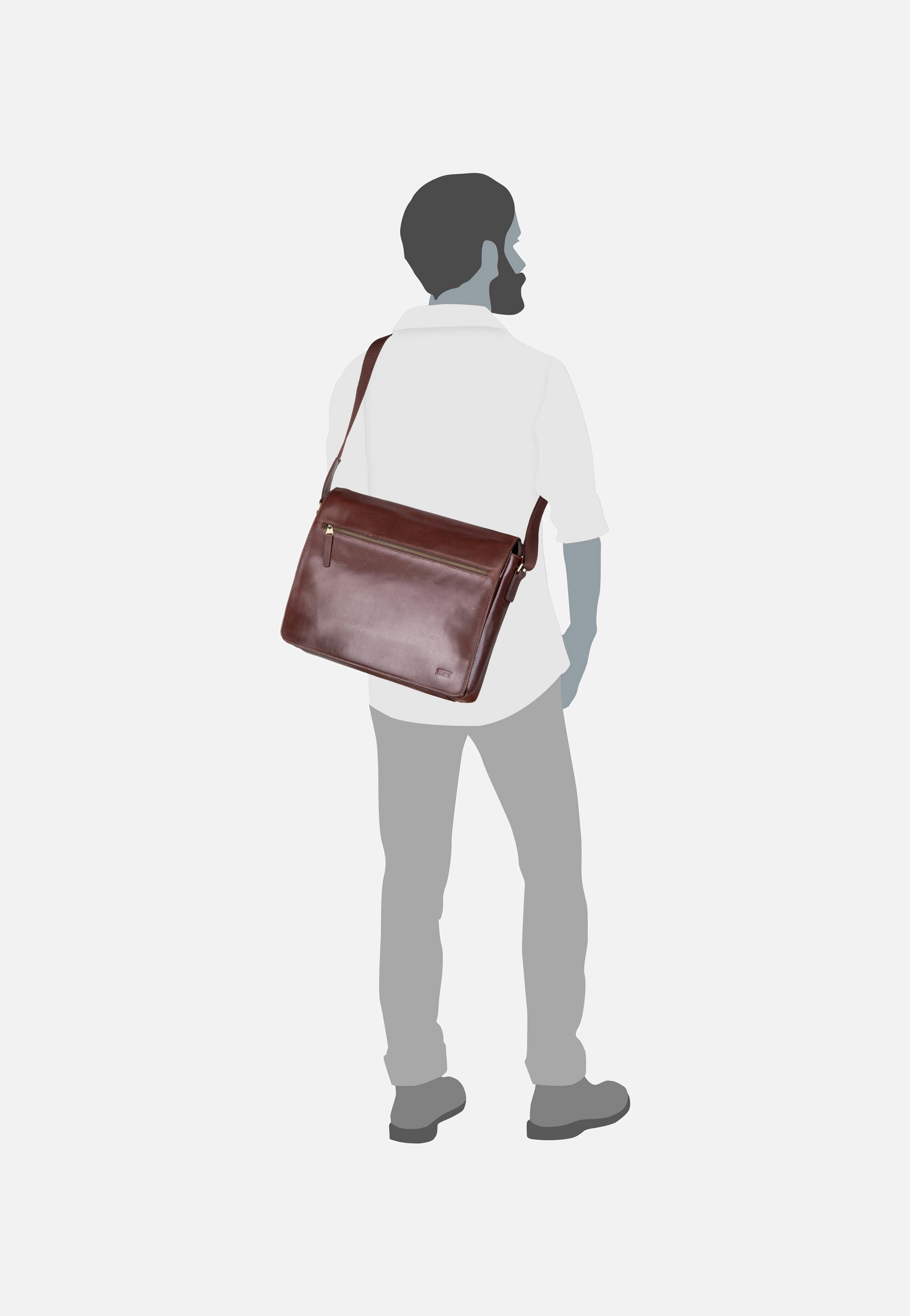Jost Skagen L 6203 Braun Messenger Bag