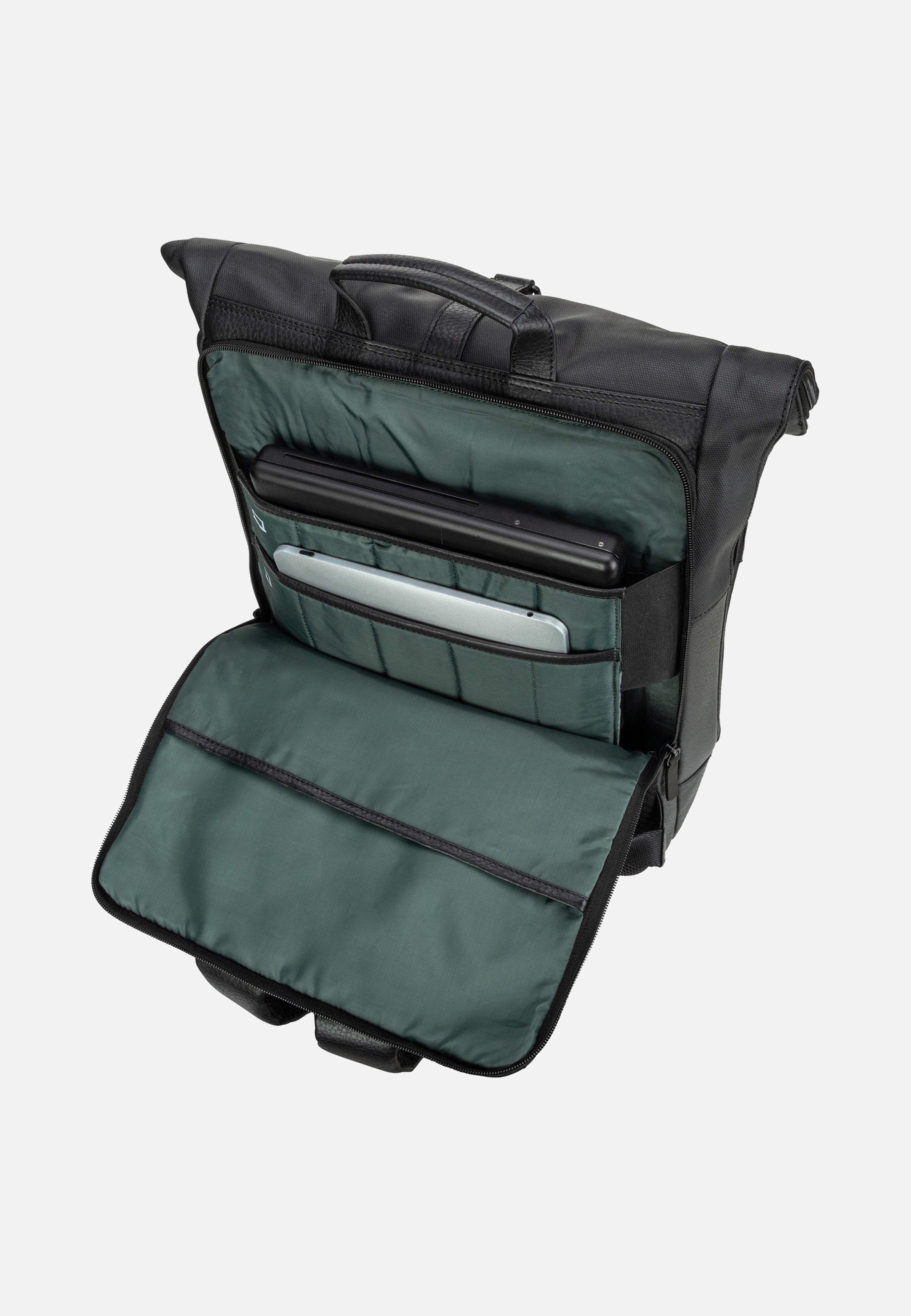 Jost Stockholm Courier Black Rolltop Rucksack