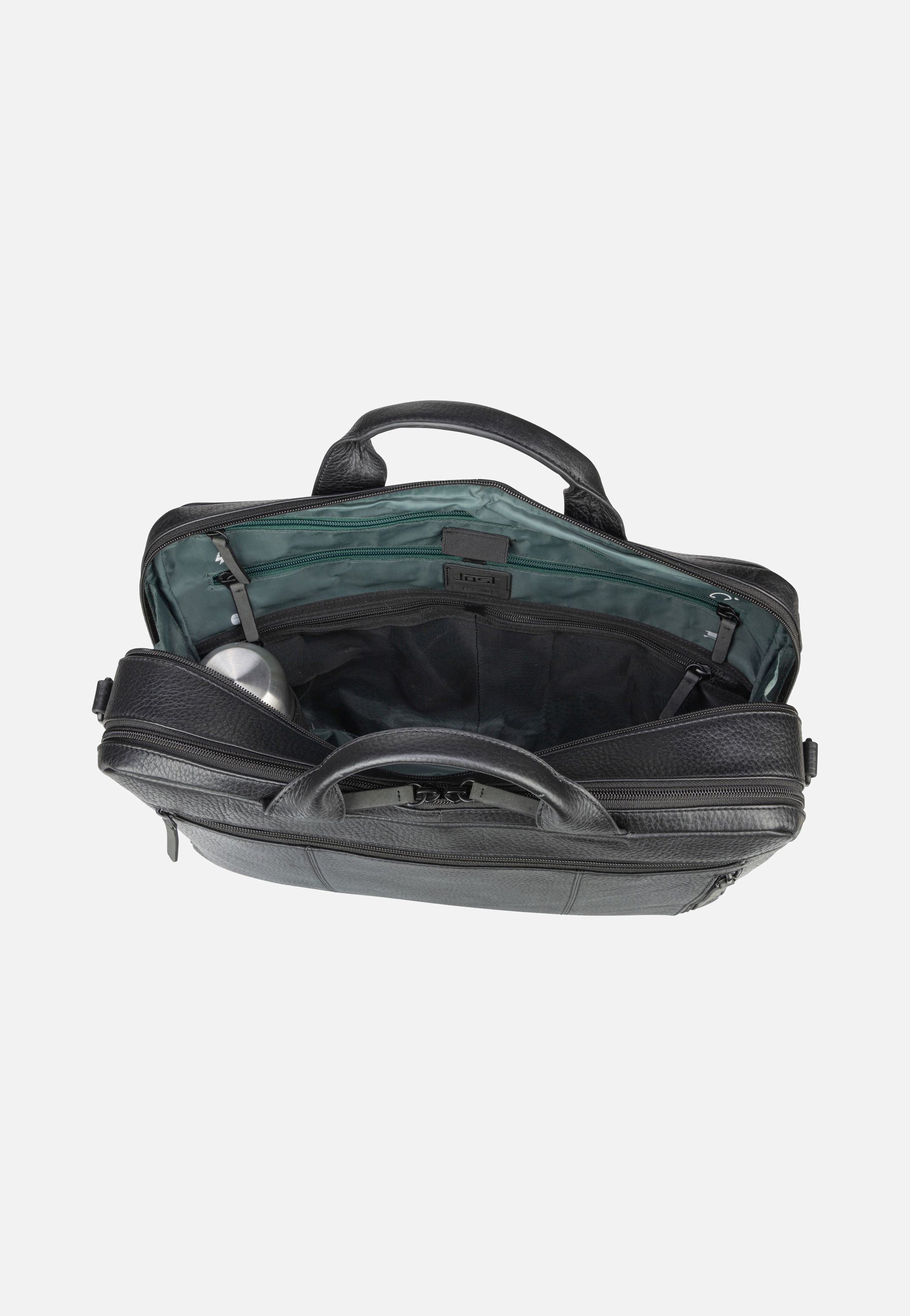 Jost Stockholm Business Bag L 2 Comp Black Aktentasche